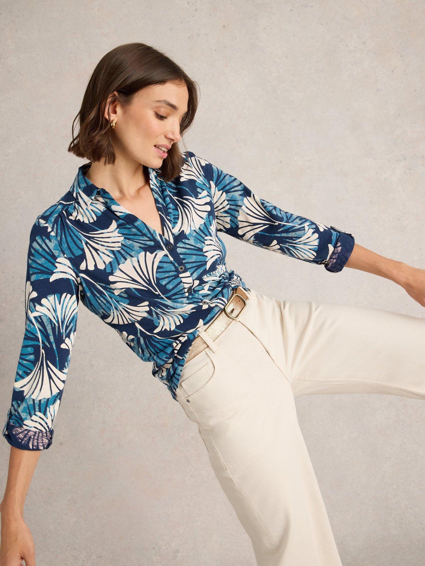  image of white-stuff-annie-jersey-shirt-blue