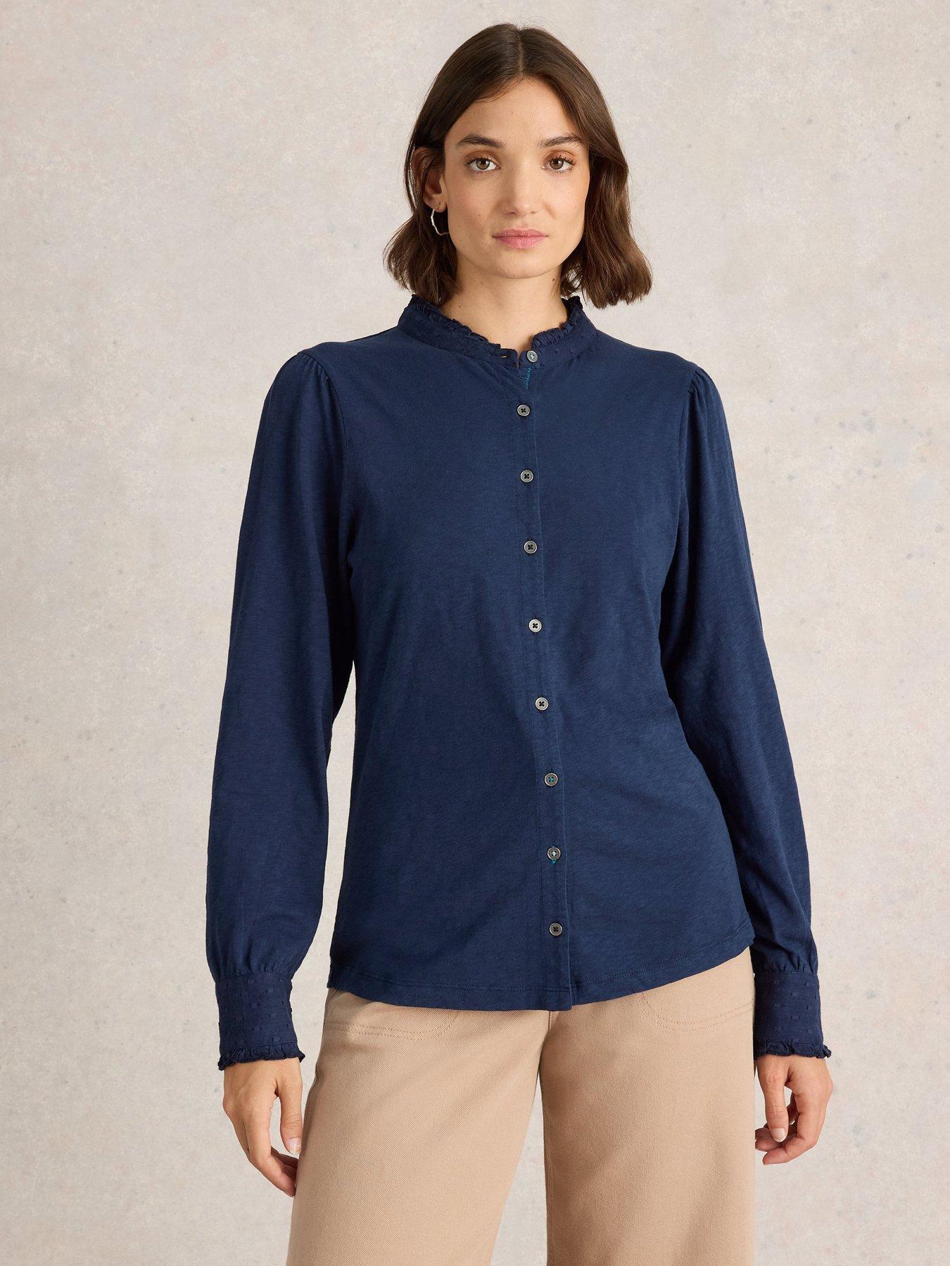  image of white-stuff-jessica-shirt-navy