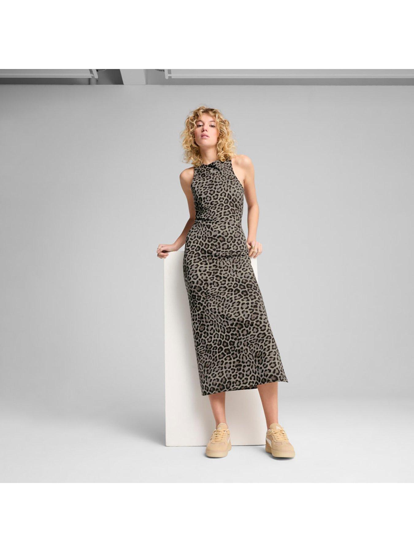  image of puma-womens-wardrobe-essentials-leo-luxe-slim-all-over-print-dress-leopard