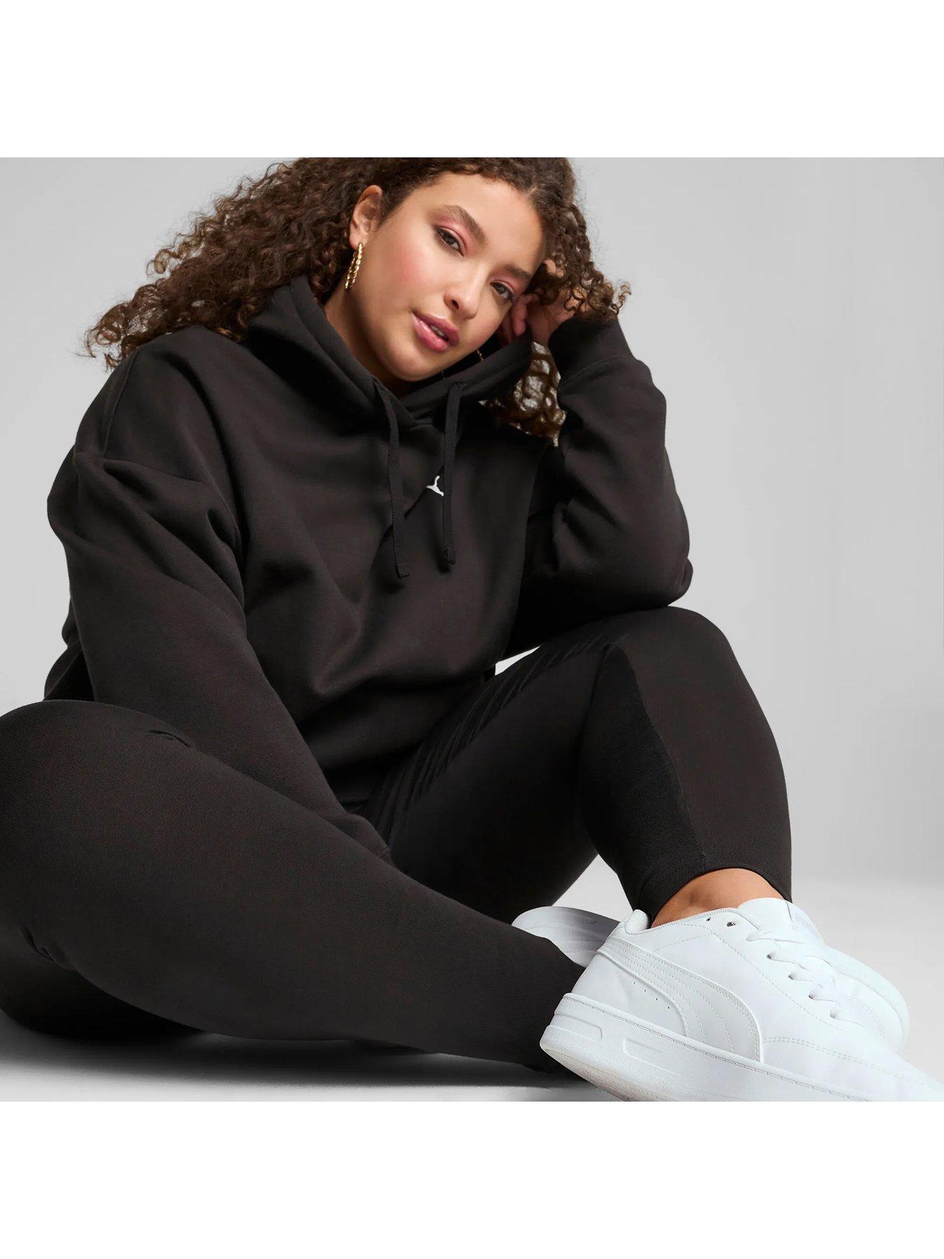  image of puma-womens-essentials-logo-leggings-black