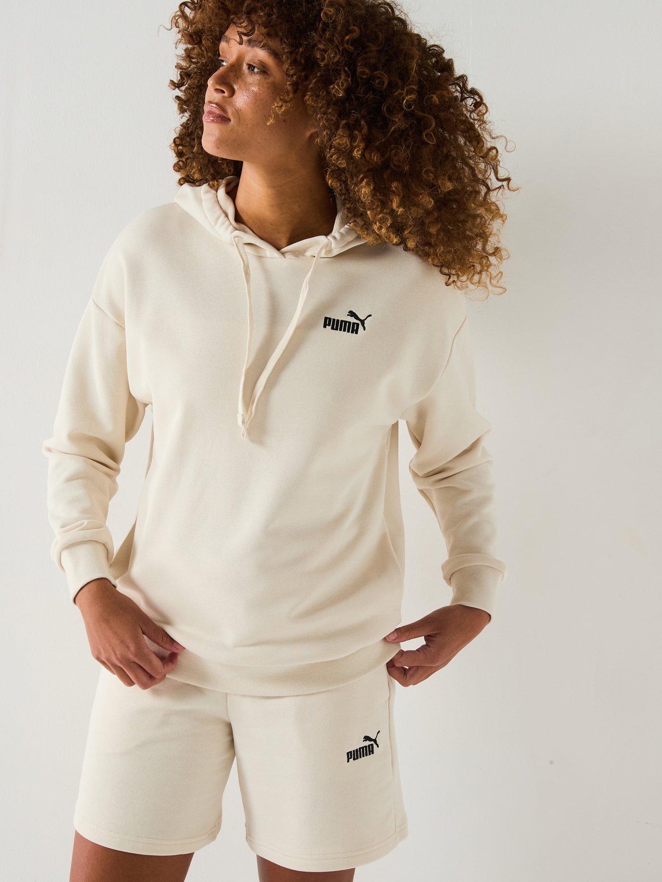 undefined Womens Short Hooded Sweat Suit 7 - Grey - Beige