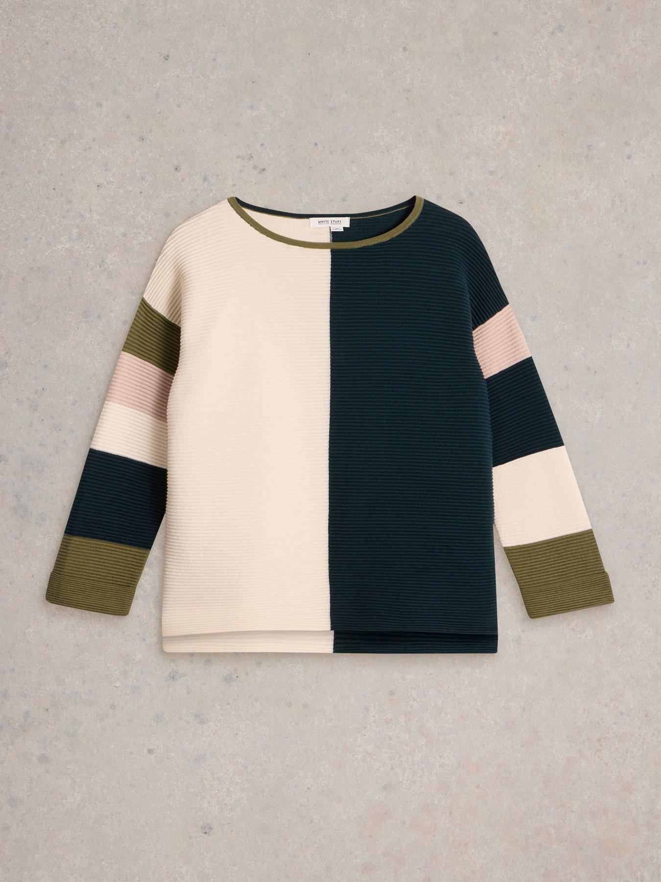  image of white-stuff-jana-colourblock-jumper-beige