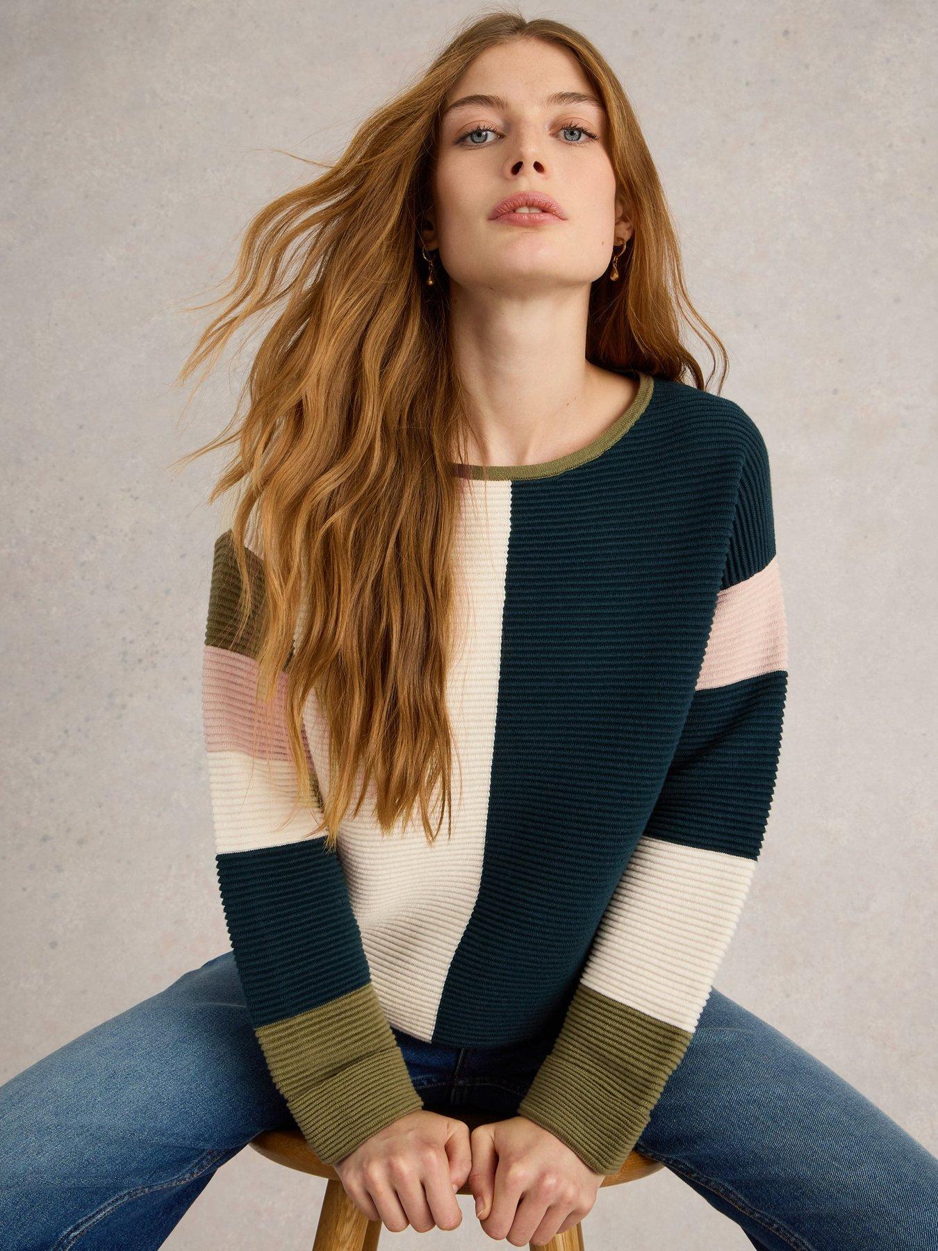  image of white-stuff-jana-colourblock-jumper-beige