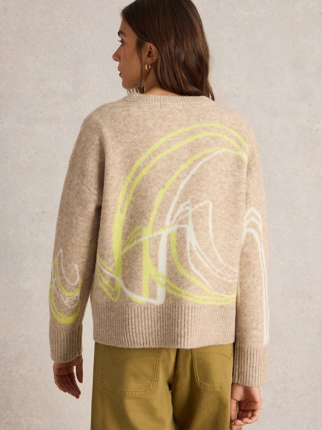  image of white-stuff-swirl-jumper-beige