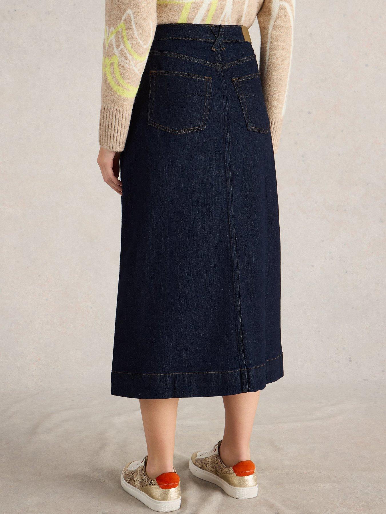  image of white-stuff-allie-denim-midi-skirt-blue