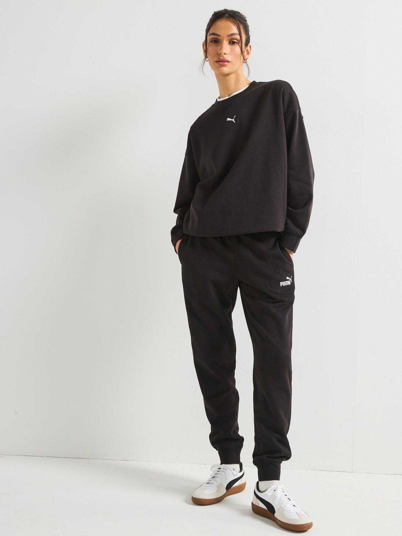  image of puma-womens-essentials-no-1-logo-sweatpants-black
