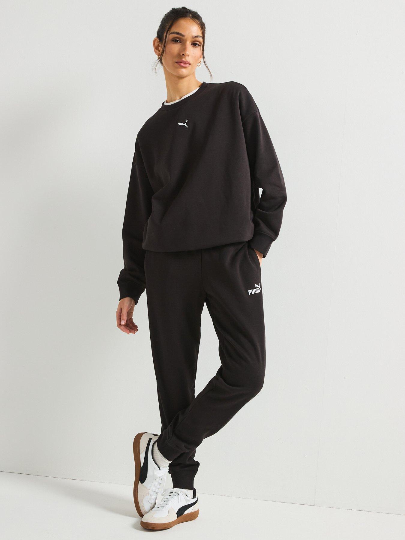  image of puma-womens-essentials-no-1-logo-sweatpants-black