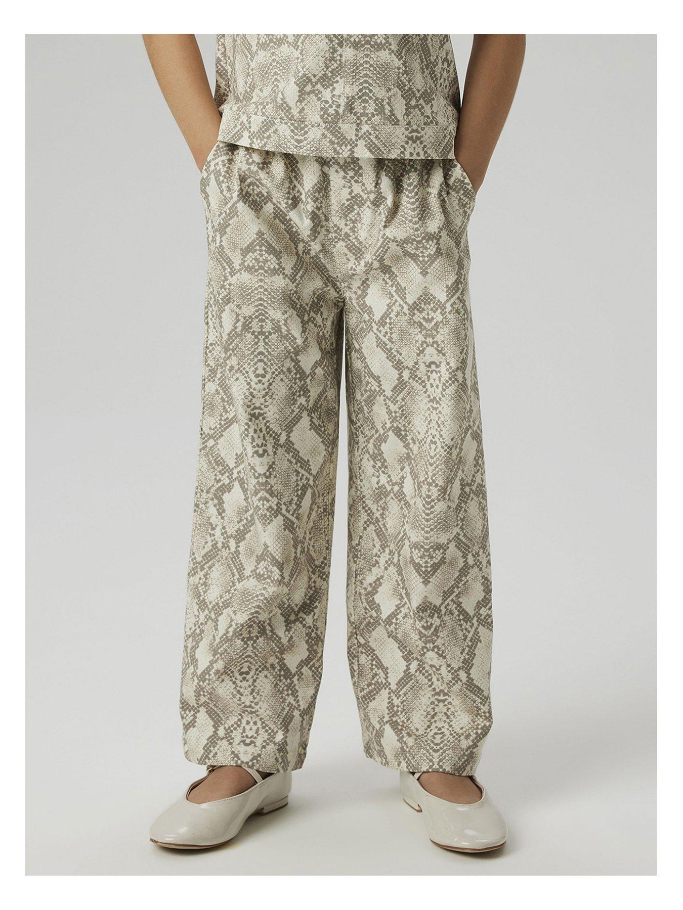 name-it-girls-snake-print-wide-leg-trousers-buttercream