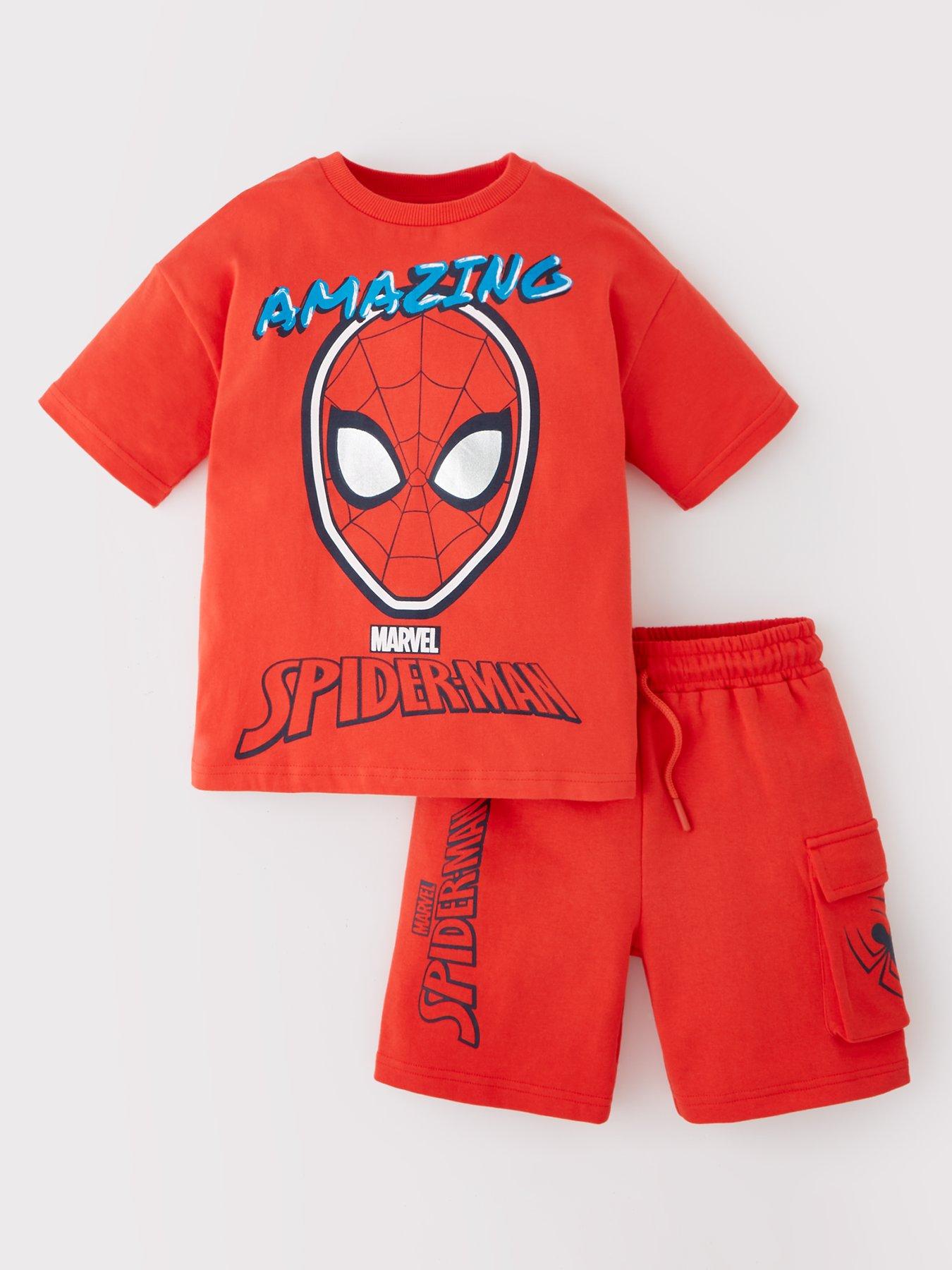 spiderman-top-and-sweat-shorts-set