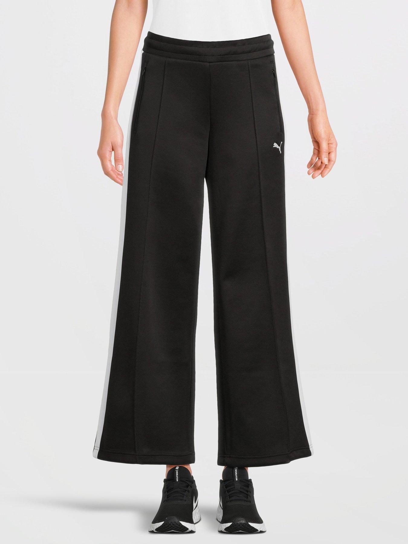 Puma Womens T7 Low Rise Relaxed Track Pants - Puma Black