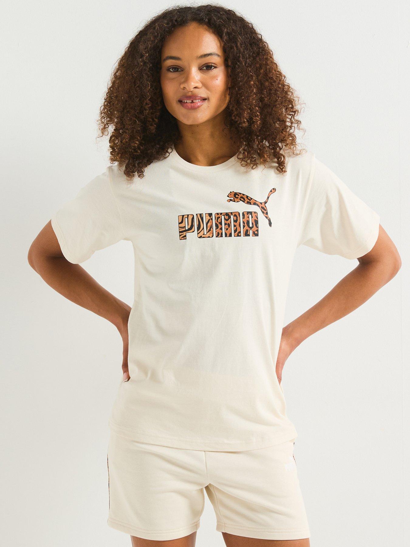 Puma Women's Essential Animal Graphic Tee - Grey