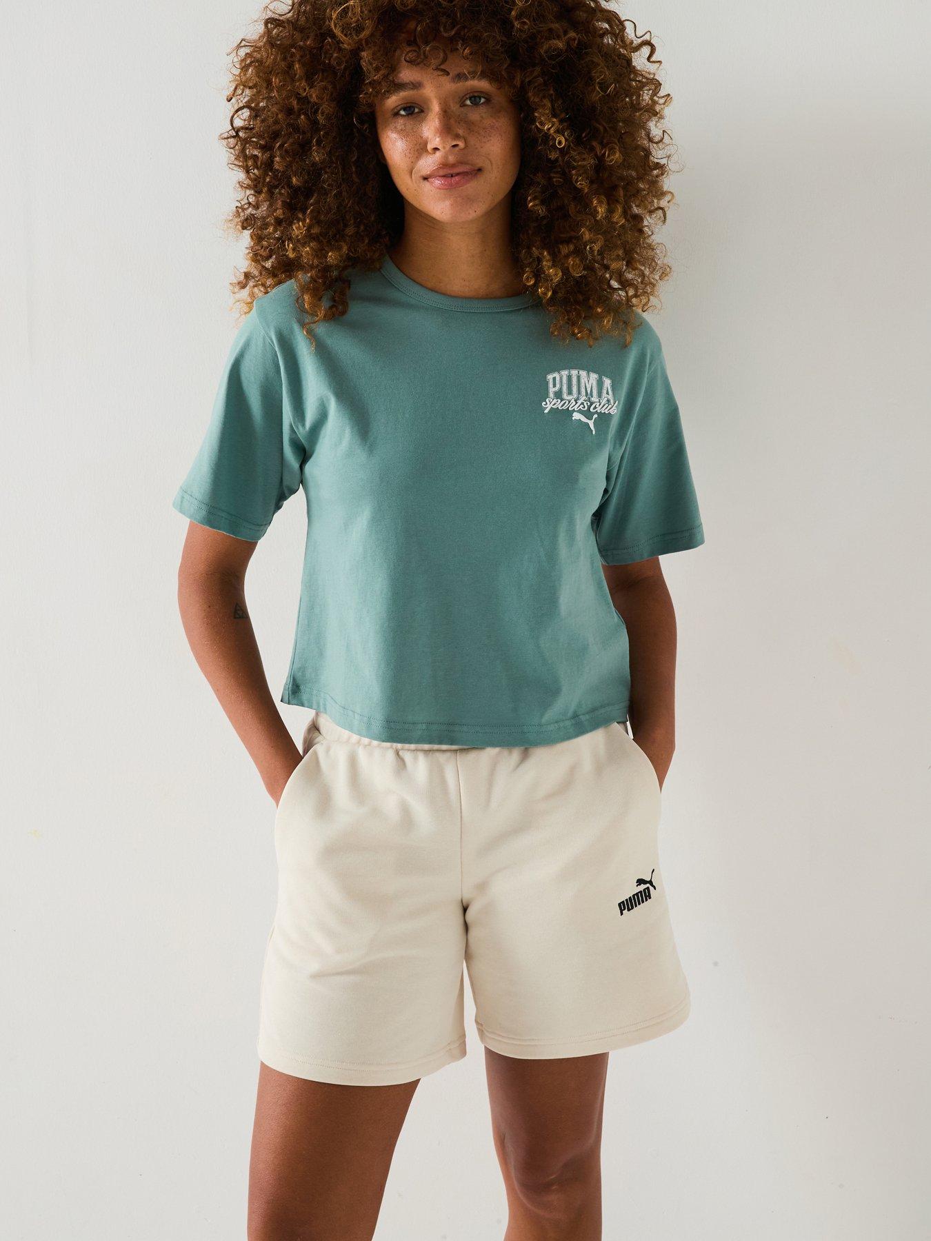 Puma Womens Class Crop Tee - Green Moon