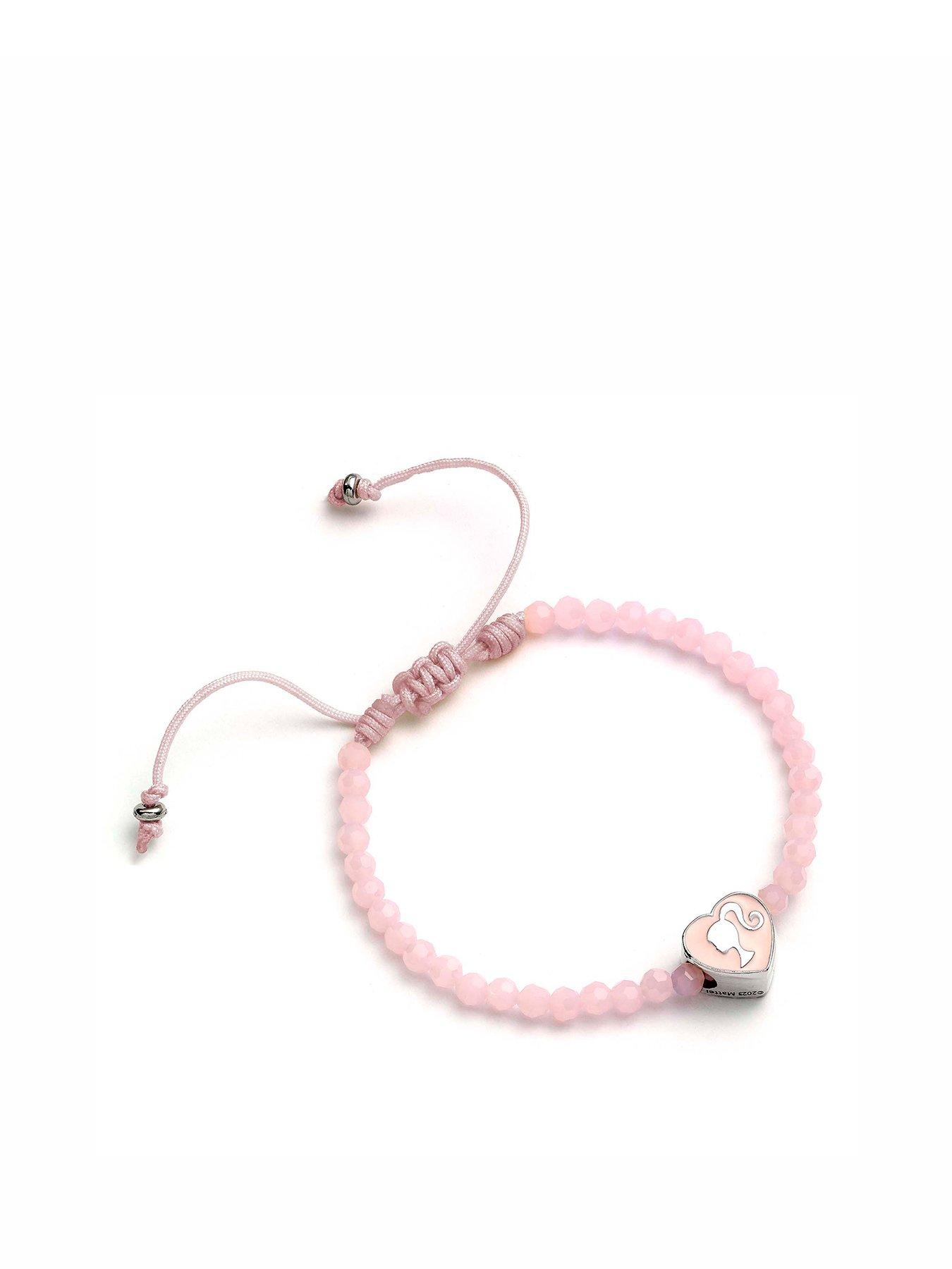 barbie-pink-bead-friendship-bracelet-with-heart-shaped-bead
