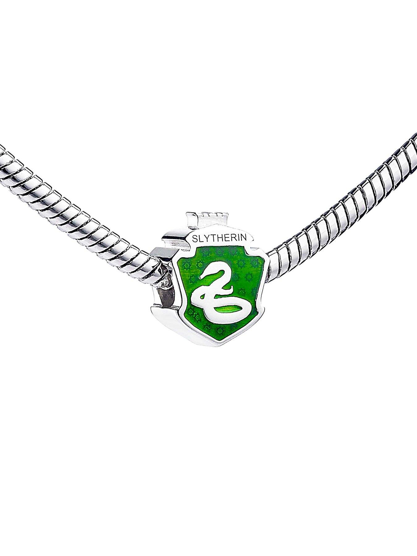 Image 2 of 3 of Harry Potter Sterling Silver Slytherin Spacer Bead Silver