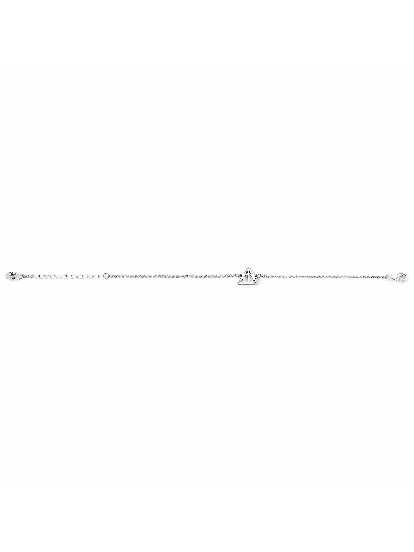  image of harry-potter-sterling-silver-deathly-hallows-charm-bracelet