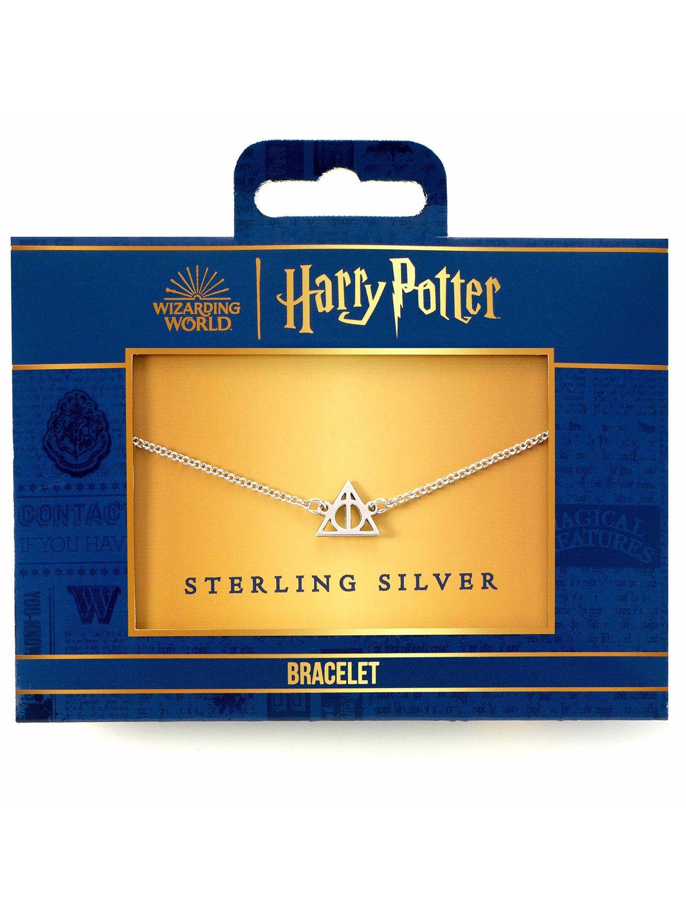  image of harry-potter-sterling-silver-deathly-hallows-charm-bracelet