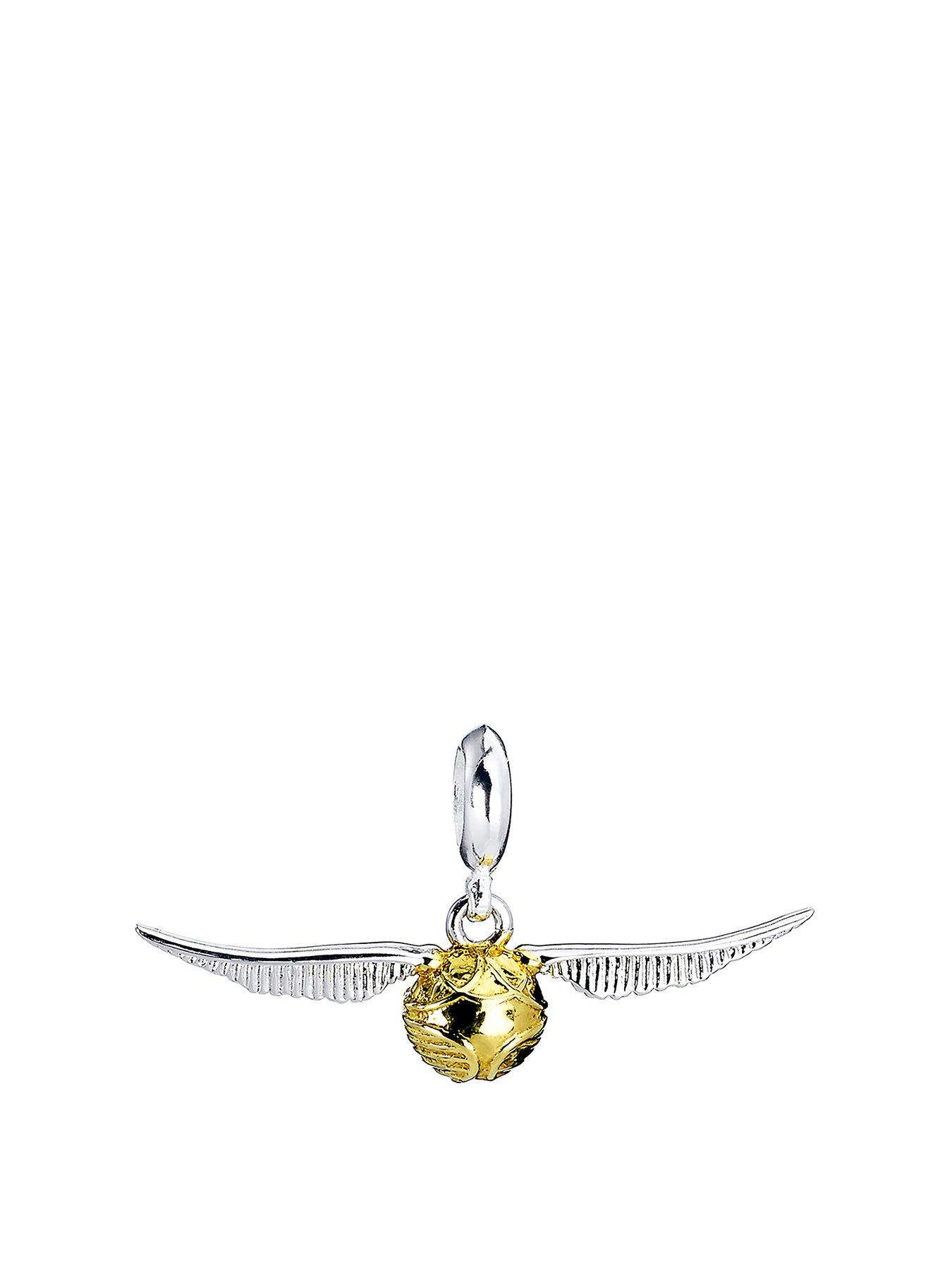  image of harry-potter-sterling-silver-golden-snitch-slider-charm