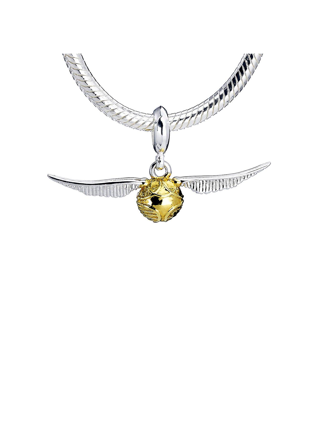  image of harry-potter-sterling-silver-golden-snitch-slider-charm