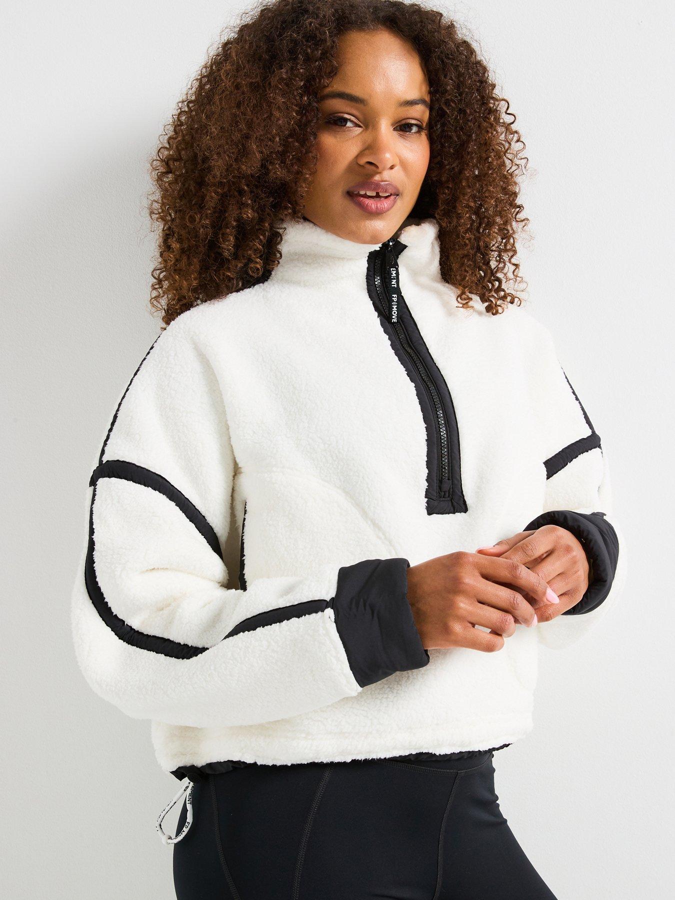 undefined Womens Training Mountain High 1/2 Zip Jacket - White