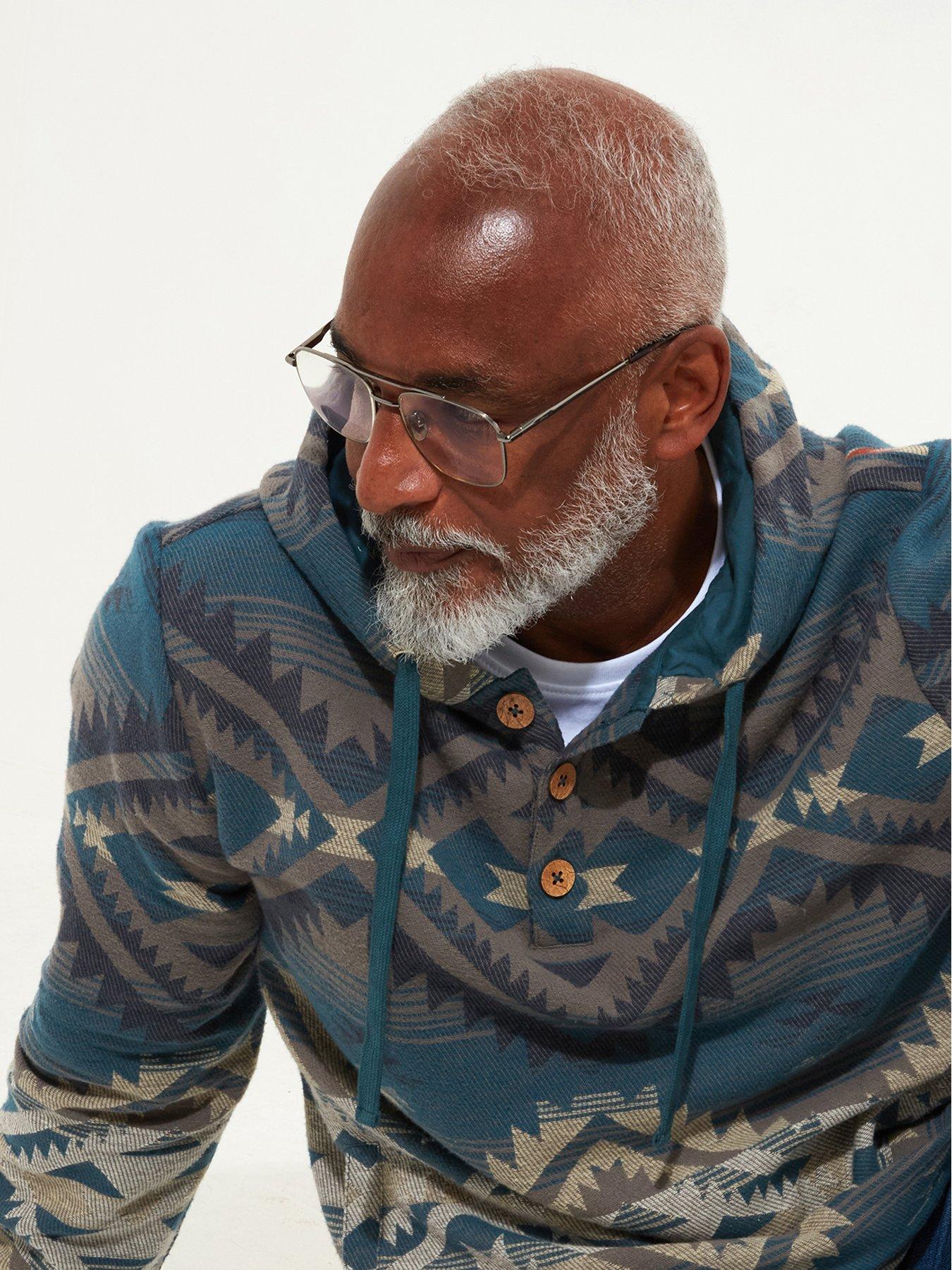 Image 4 of 5 of Joe Browns Unique Artisan Woven Hoodie - Blue