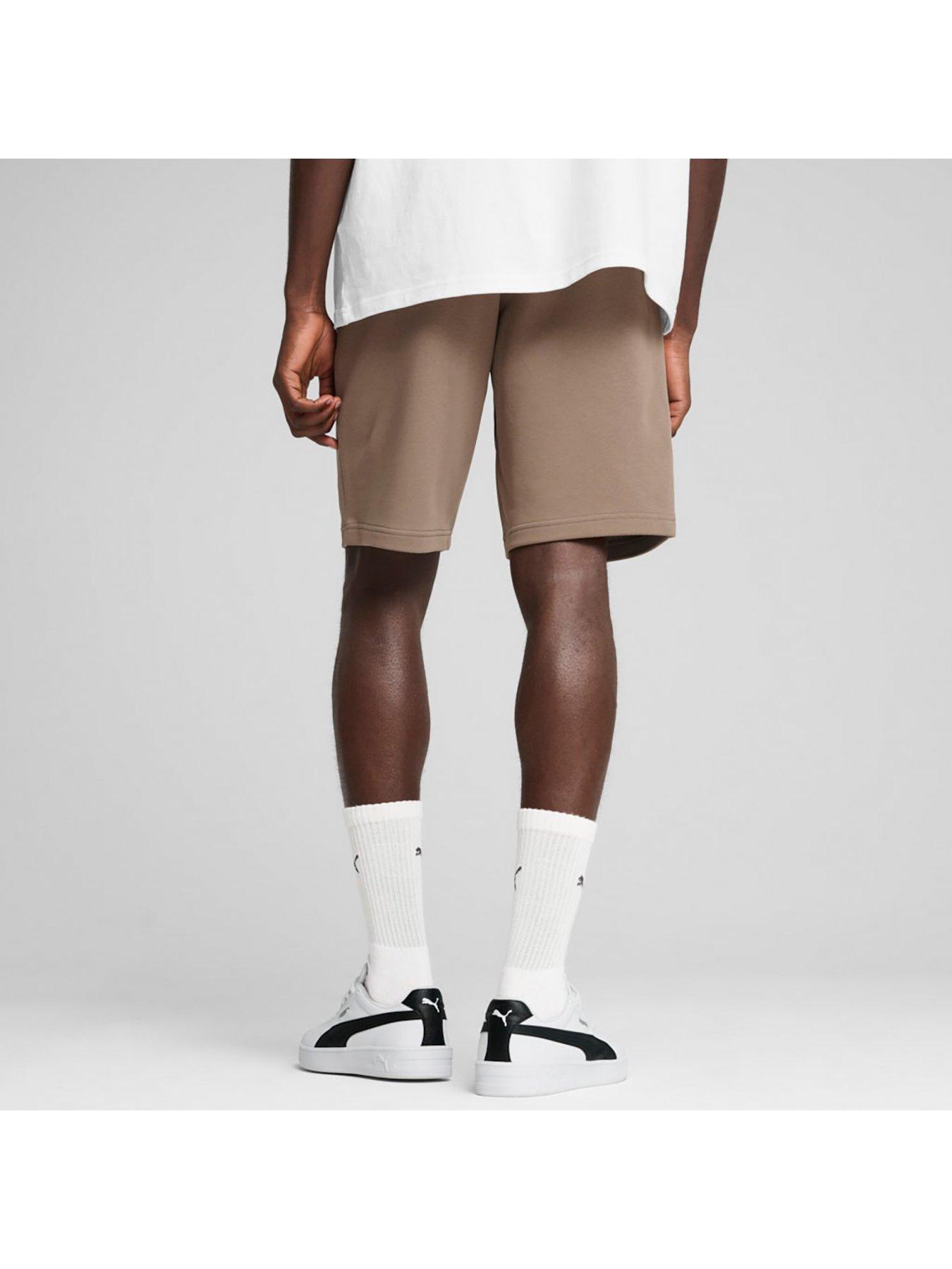  image of puma-mens-essential-no-1-10-inch-logo-shorts-beige