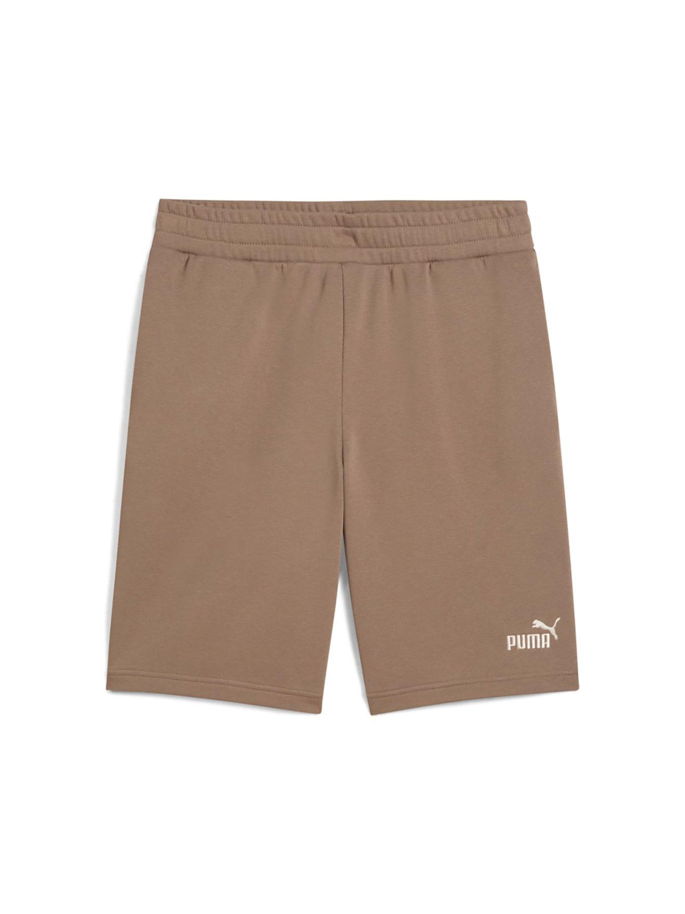  image of puma-mens-essential-no-1-10-inch-logo-shorts-beige