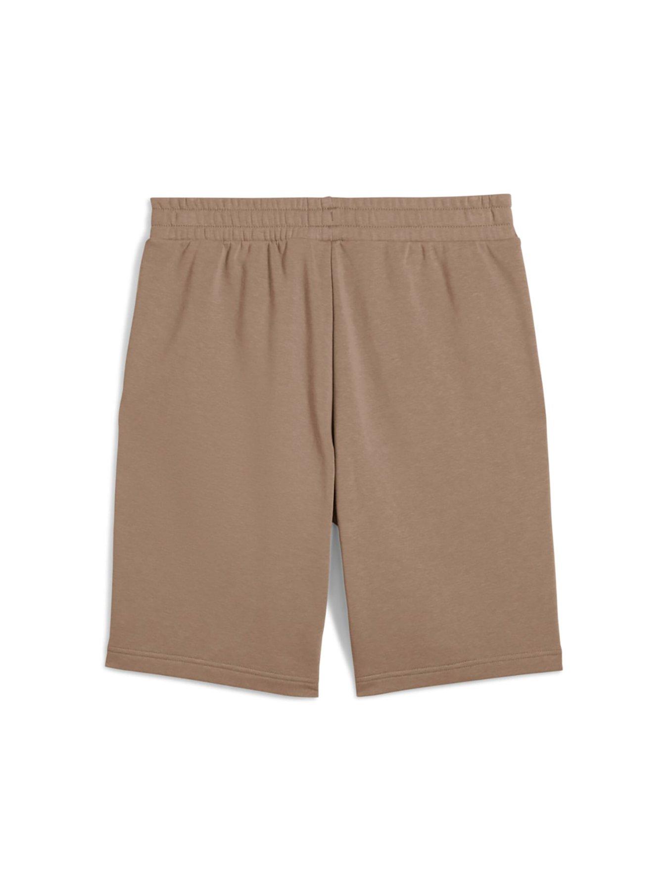  image of puma-mens-essential-no-1-10-inch-logo-shorts-beige