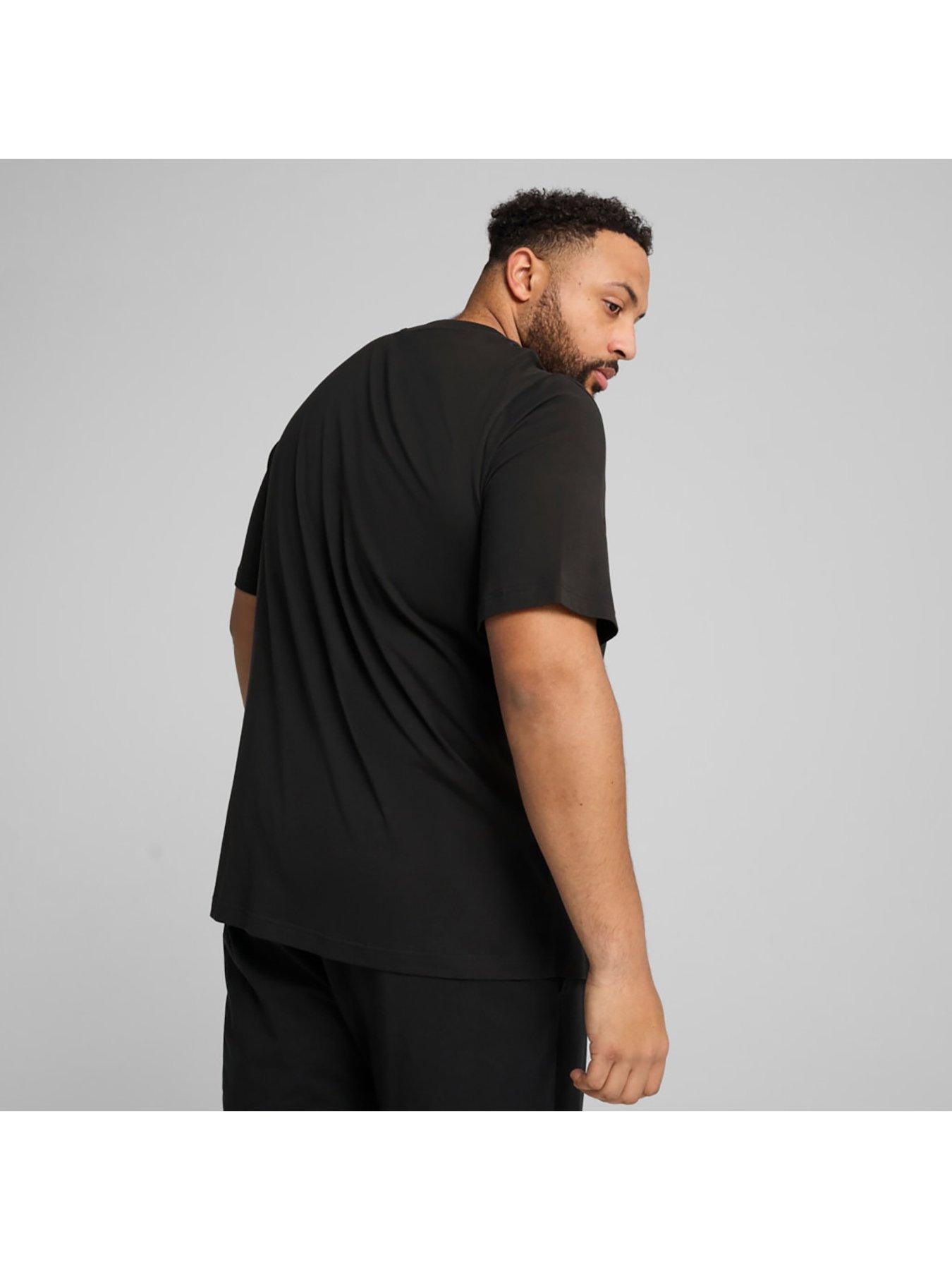  image of puma-mens-essential-small-no-1-logo-tee-black