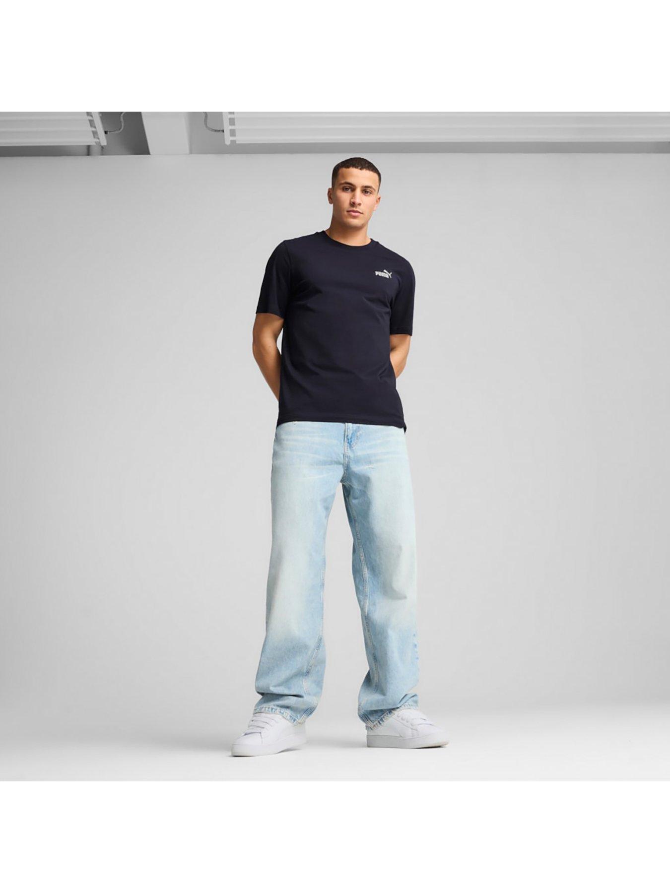  image of puma-mens-essential-small-no-1-logo-tee-navy