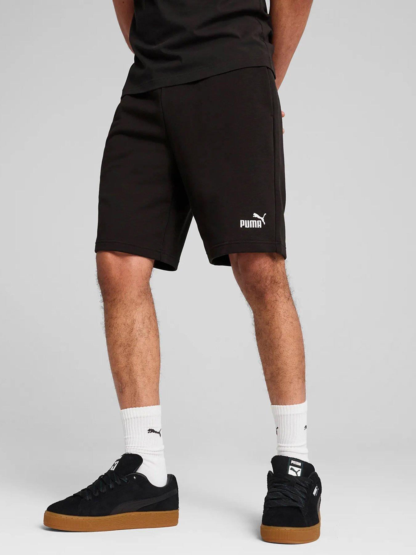 puma-mens-essential-no1-10-inch-logo-shorts-black