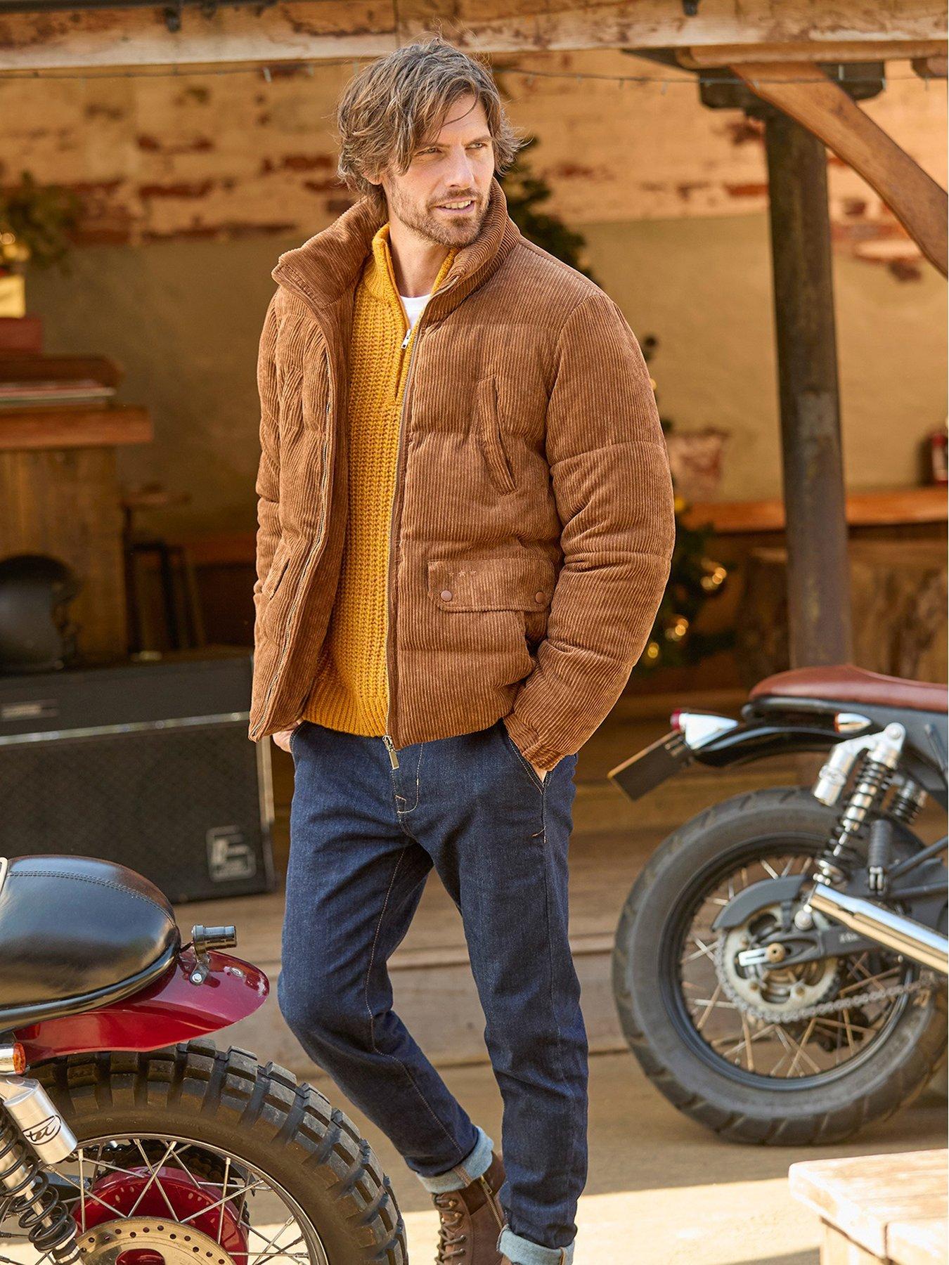 undefined Quilted Funnel Neck Puffer Coat - Brown