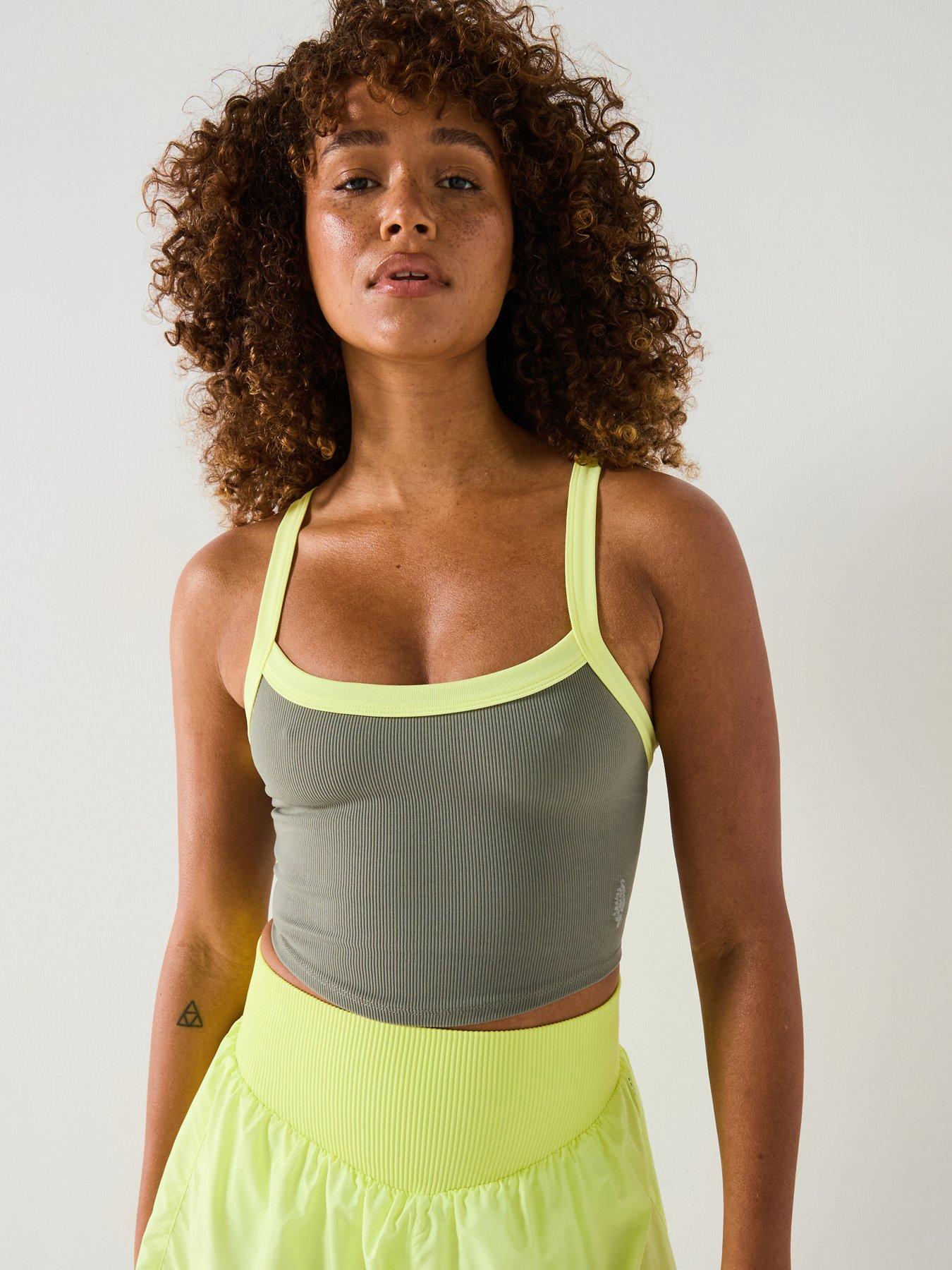 FP Movement Womens Training All Clear Cami Crop - Green