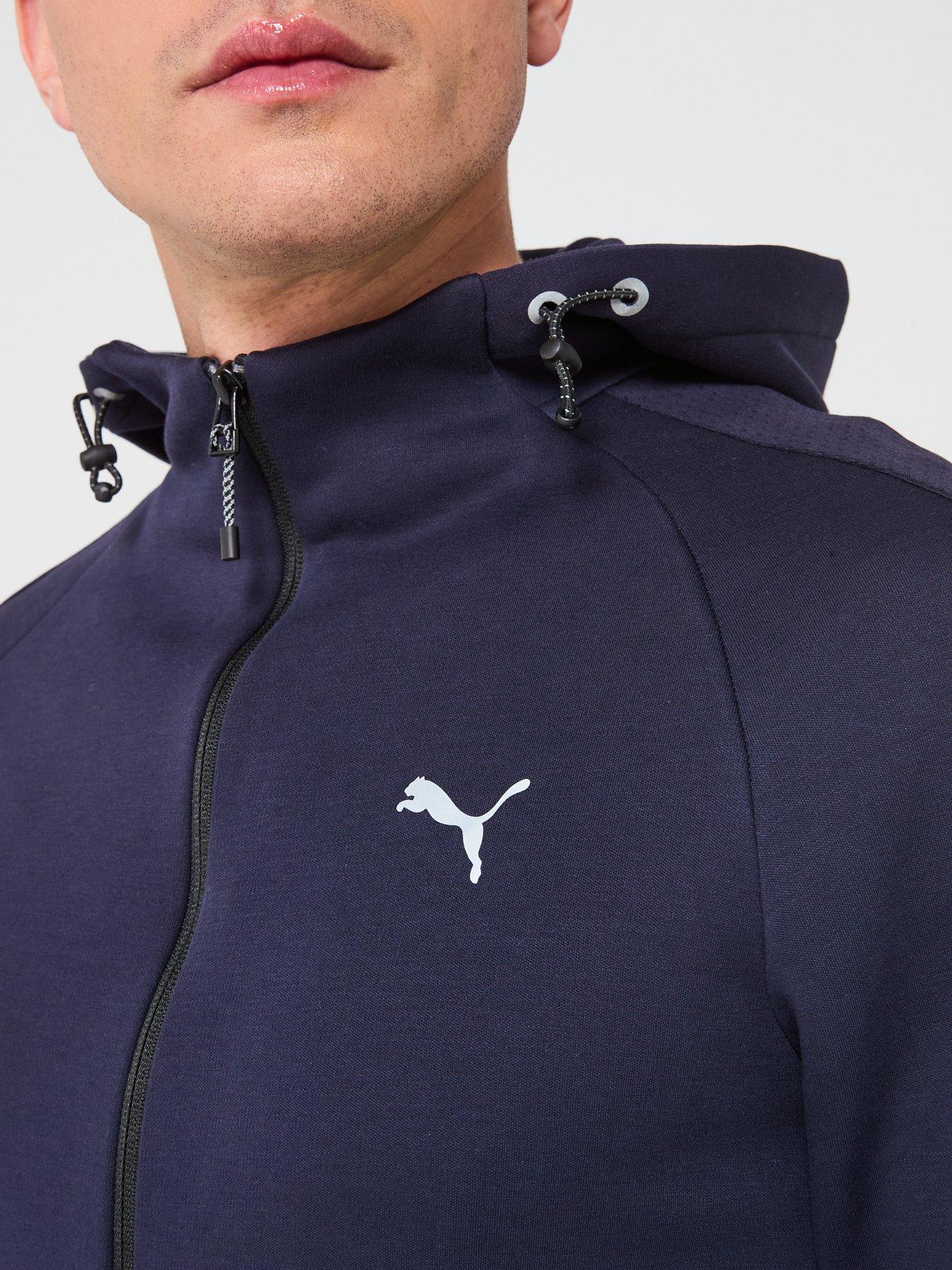  image of puma-mens-evostripe-full-zip-hoodie-navy