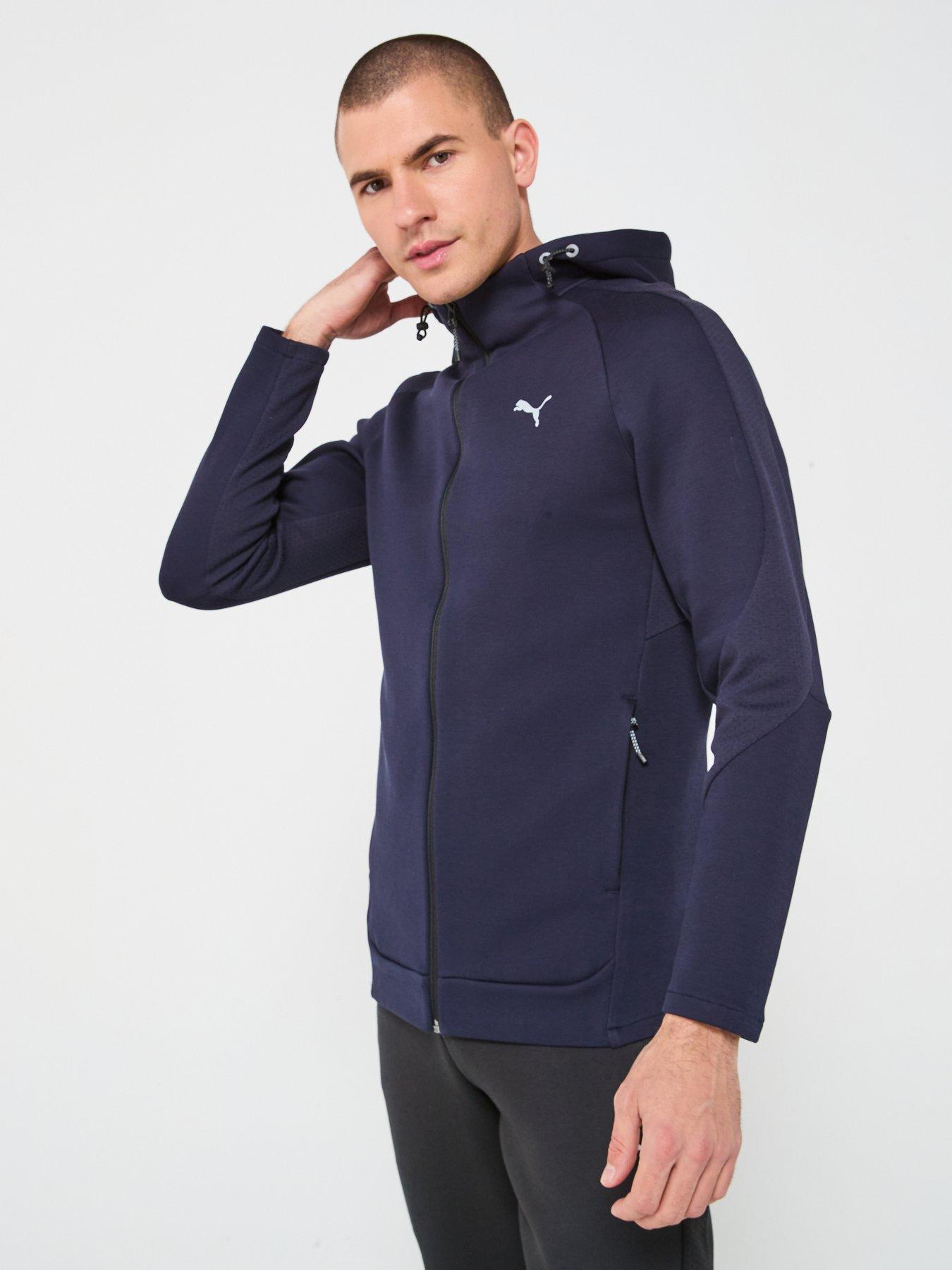  image of puma-mens-evostripe-full-zip-hoodie-navy