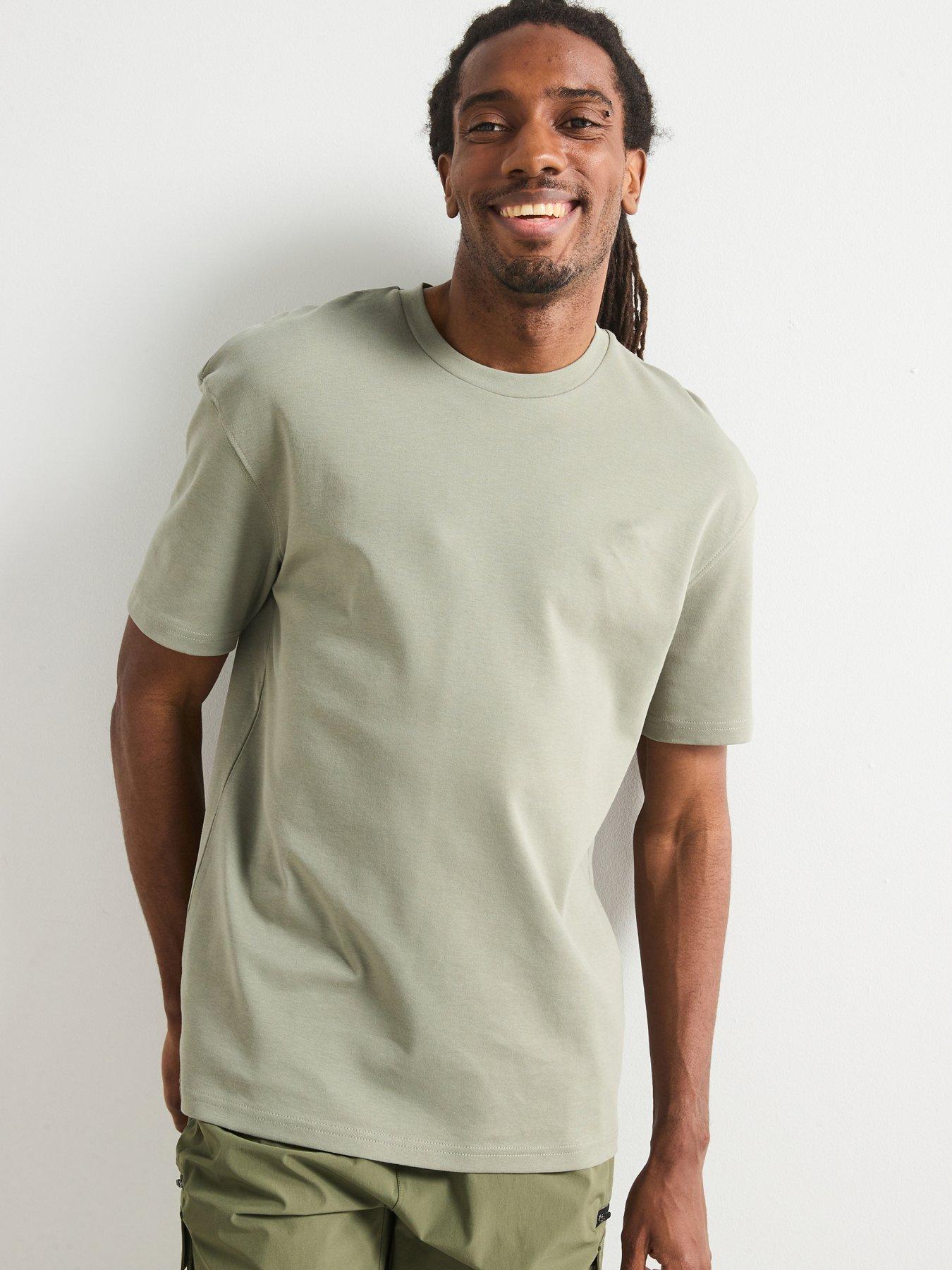 Image 1 of 6 of Very Man Relaxed Fit Interlock T-Shirt - Sage Green