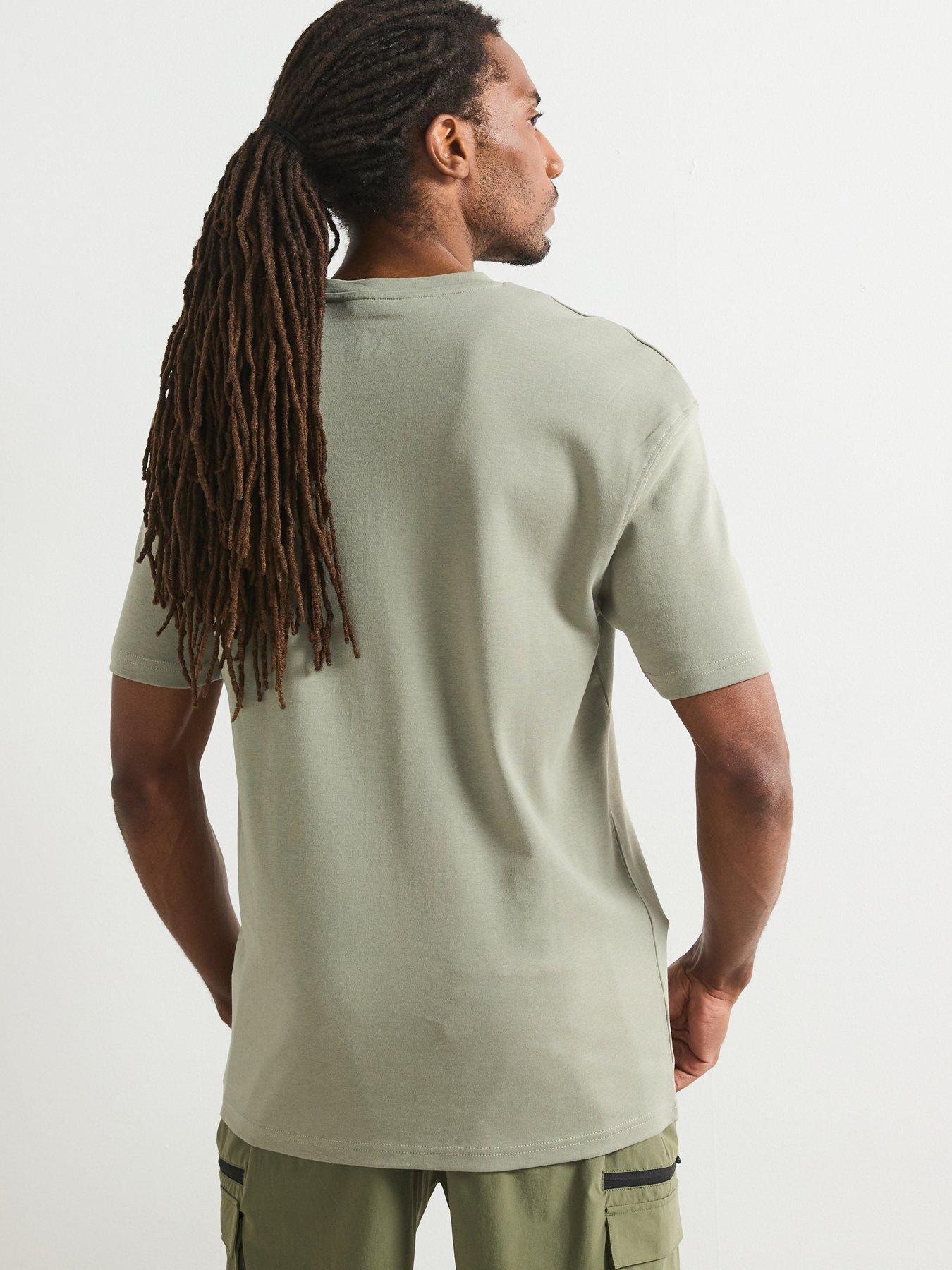 Image 2 of 6 of Very Man Relaxed Fit Interlock T-Shirt - Sage Green
