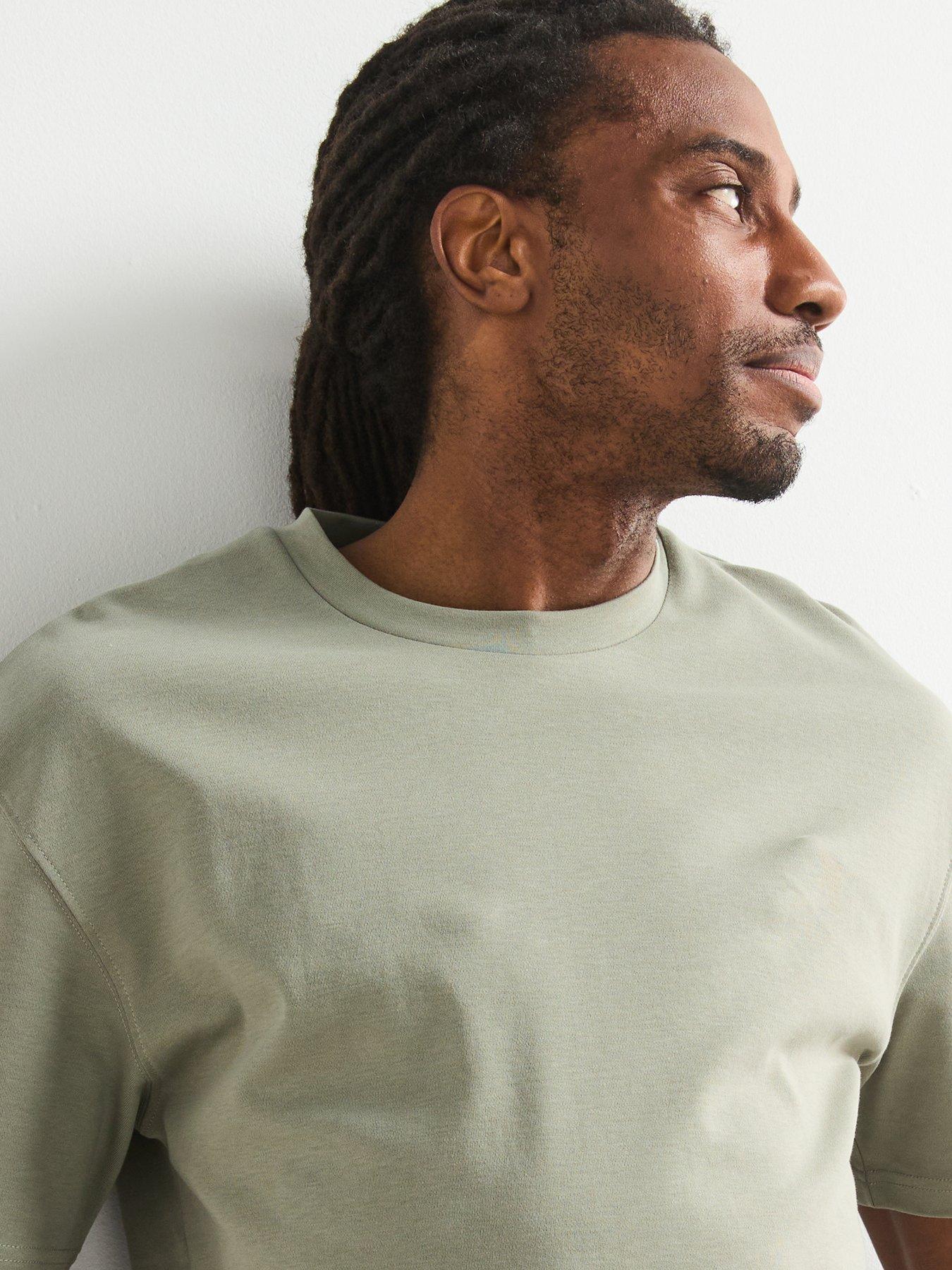 Image 4 of 6 of Very Man Relaxed Fit Interlock T-Shirt - Sage Green