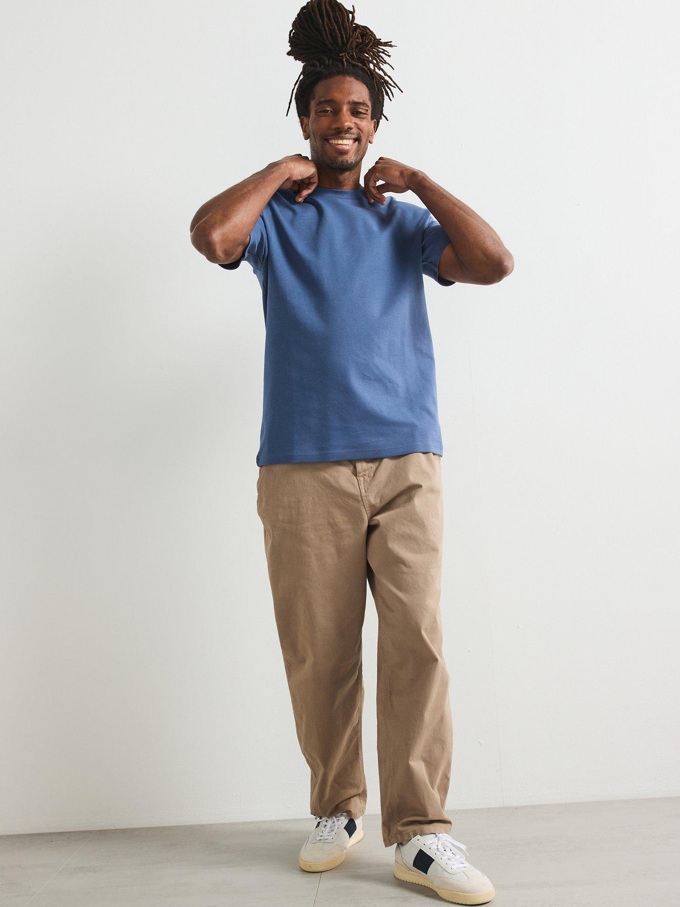  image of very-man-relaxed-fit-interlock-t-shirt-blue