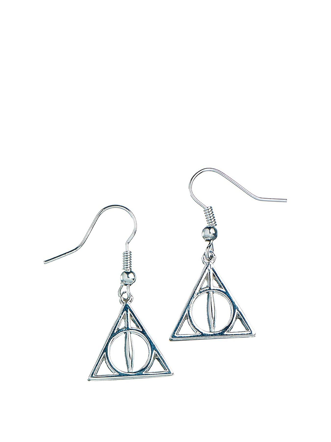  image of harry-potter-deathly-hallows-drop-earrings