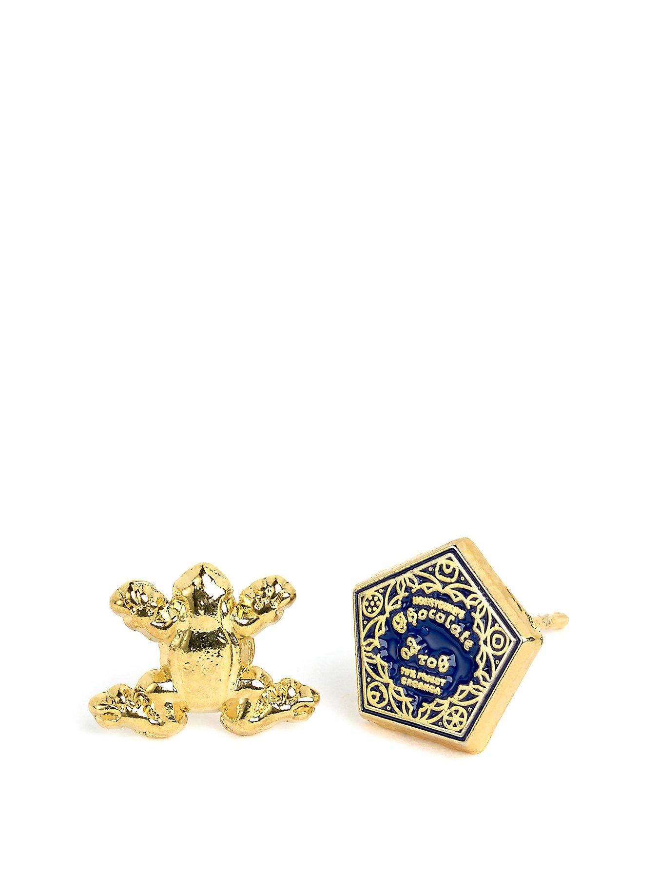 Image 1 of 2 of Harry Potter Chocolate Frog &amp; Box Stud Earrings