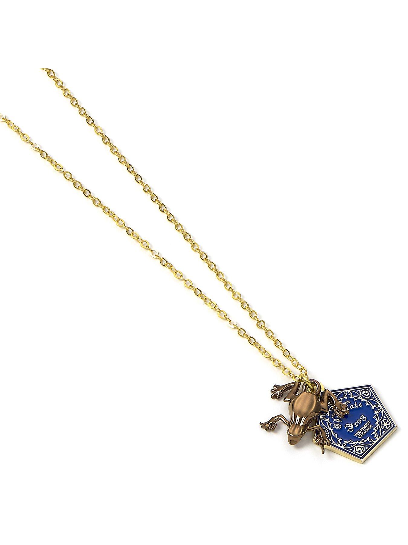 Image 2 of 4 of Harry Potter Chocolate Frog Necklace Gold Coloured
