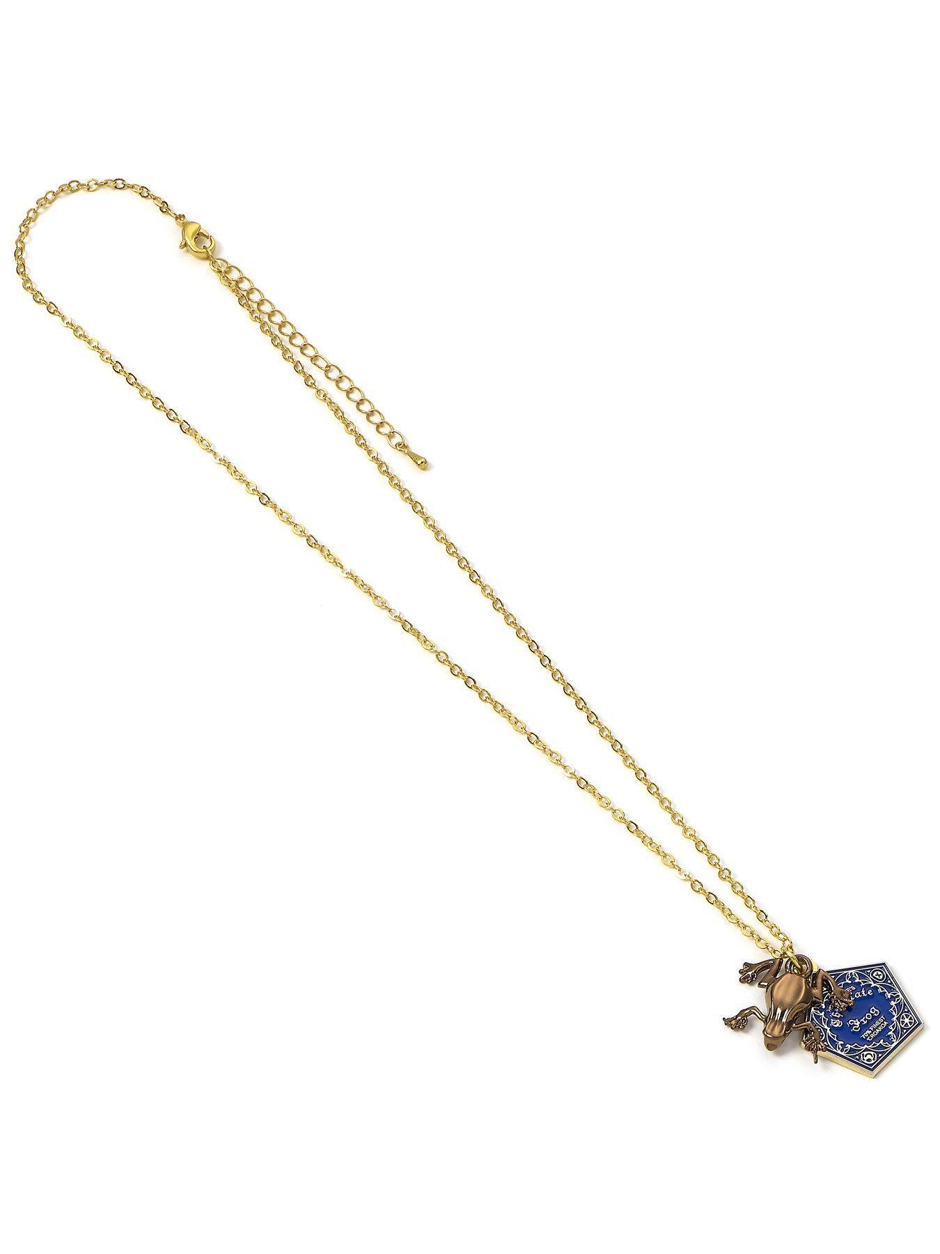 Image 3 of 4 of Harry Potter Chocolate Frog Necklace Gold Coloured