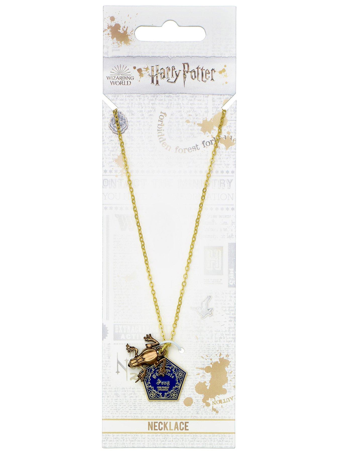 Image 4 of 4 of Harry Potter Chocolate Frog Necklace Gold Coloured