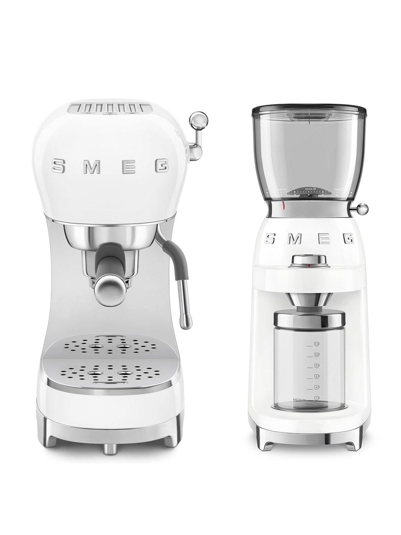 smeg-espresso-coffee-machine-efc02whuknbspamp-electric-coffeenbspgrinder-white