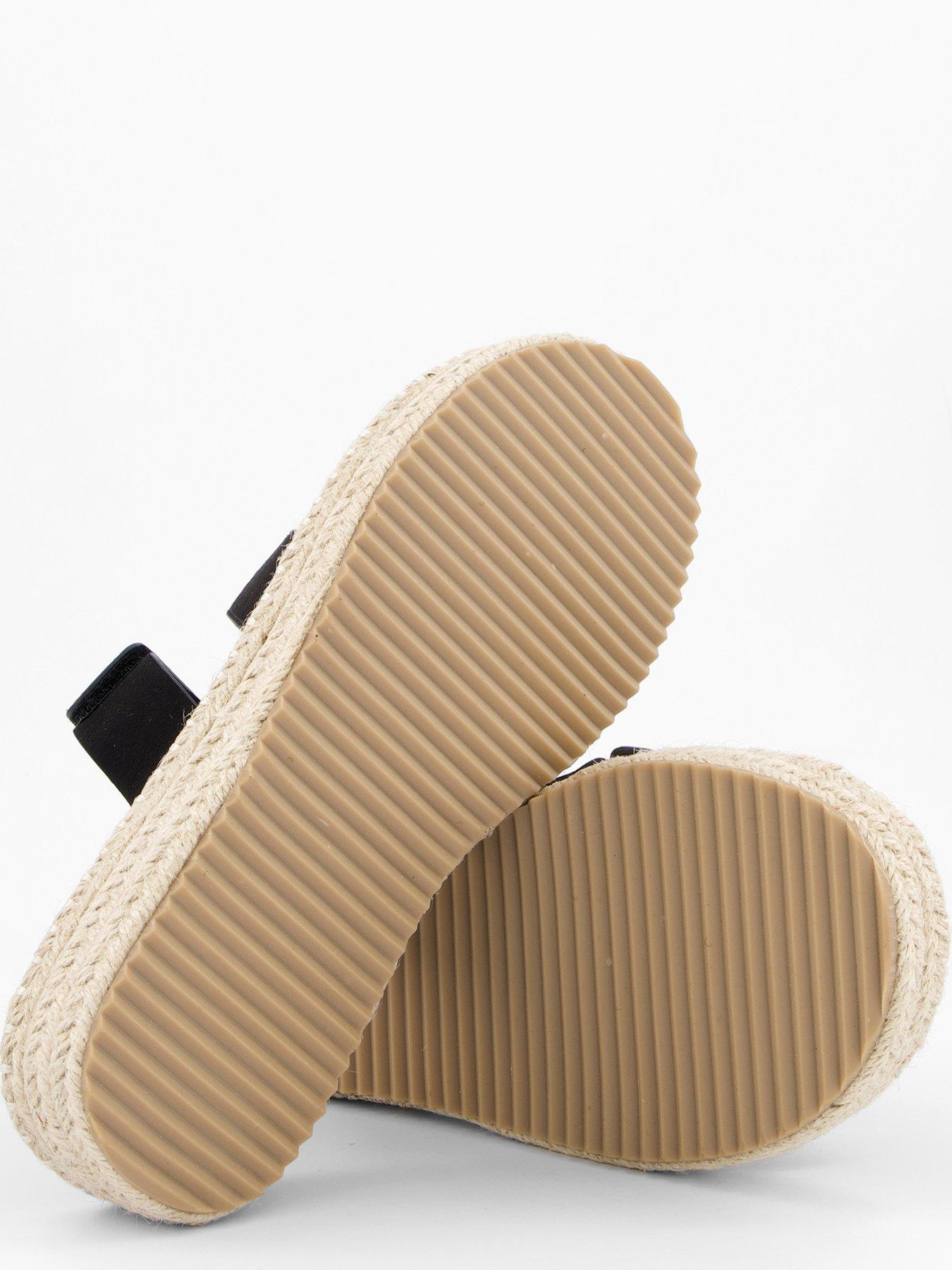 Image 4 of 6 of V by Very Extra Wide Fit Flat Espadrille Sandal - Black