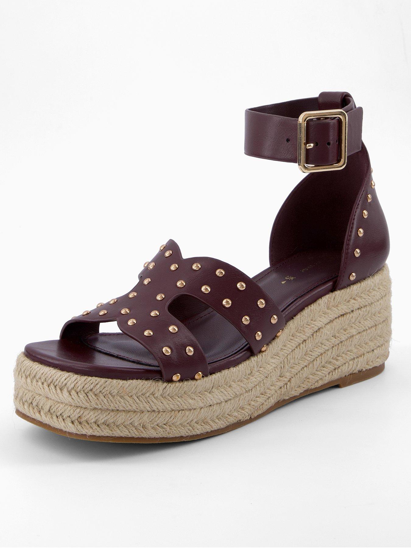 v-by-very-wide-fit-mid-height-wedge-dark-burgundy