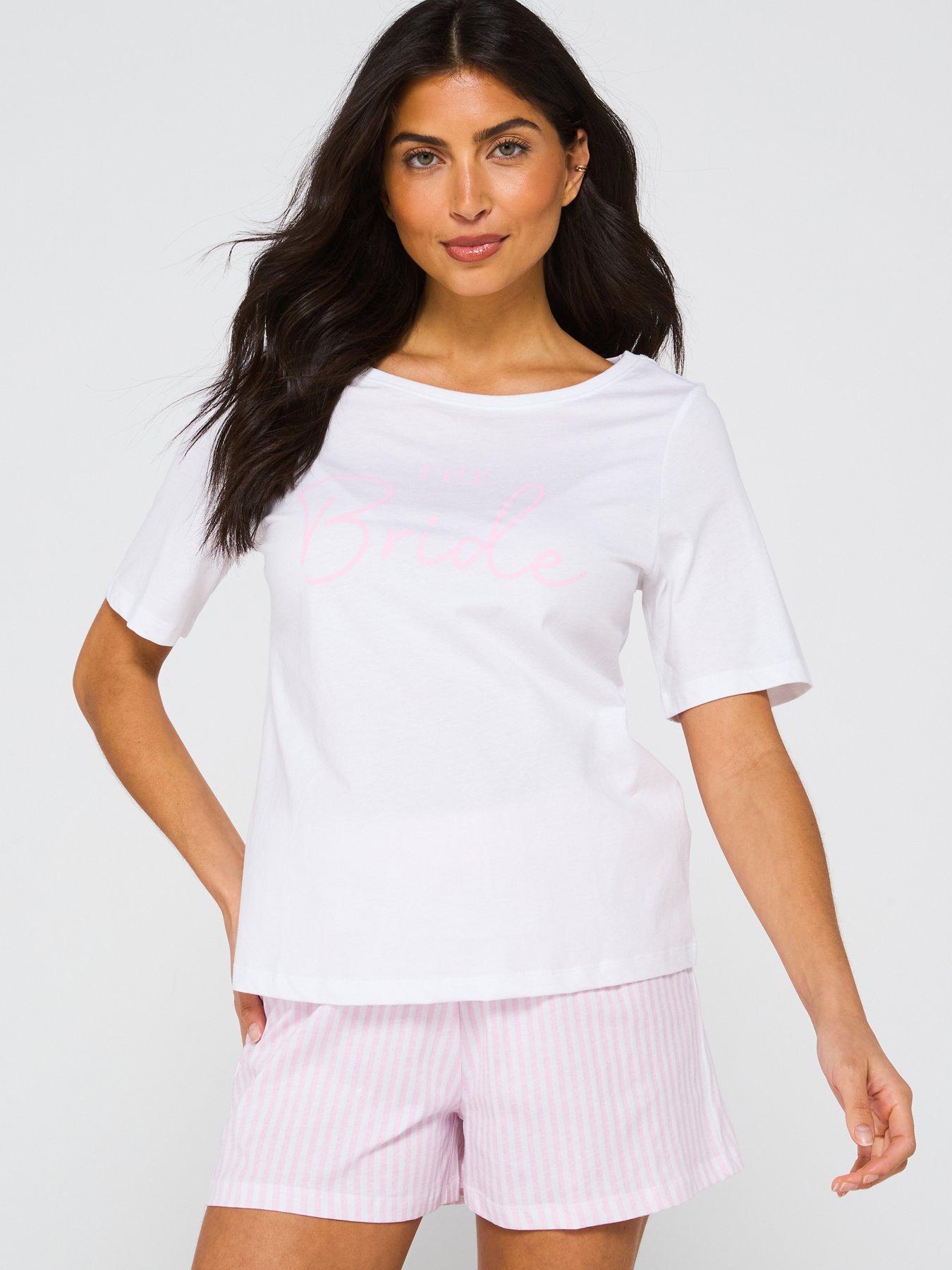  image of everyday-bride-short-sleeve-short-pyjama-set-cream