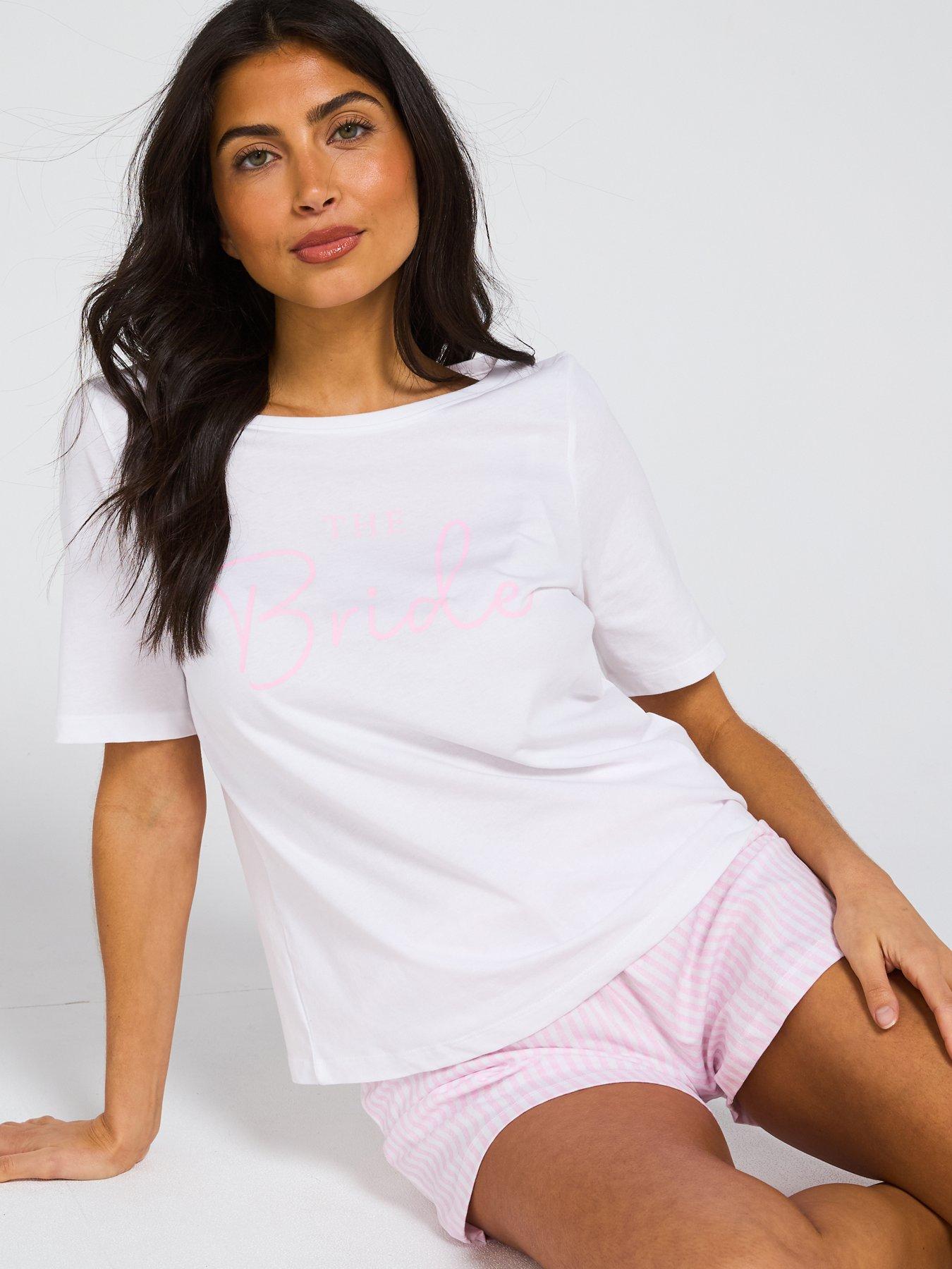  image of everyday-bride-short-sleeve-short-pyjama-set-cream