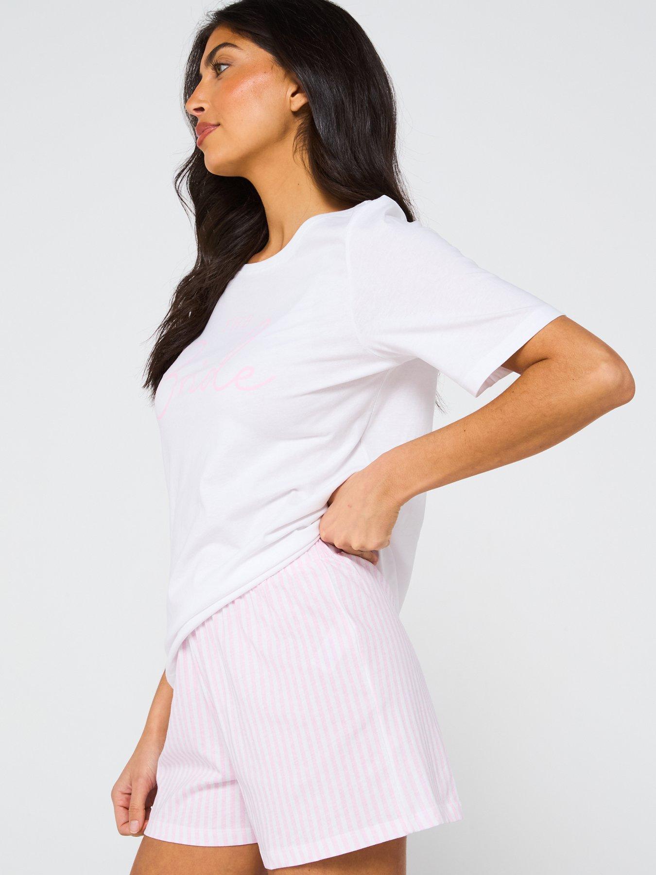  image of everyday-bride-short-sleeve-short-pyjama-set-cream