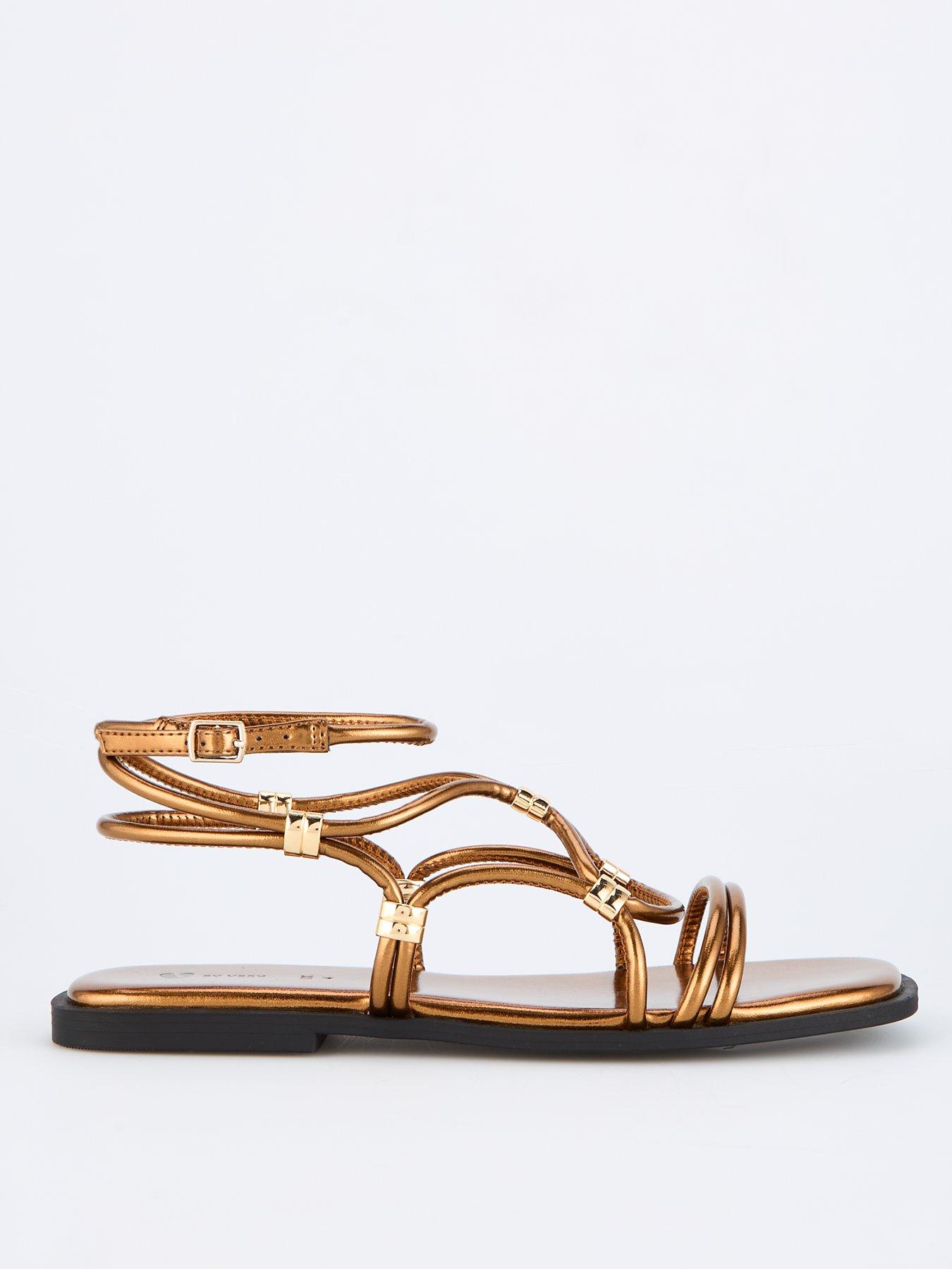  image of v-by-very-strappy-sandals-bronze